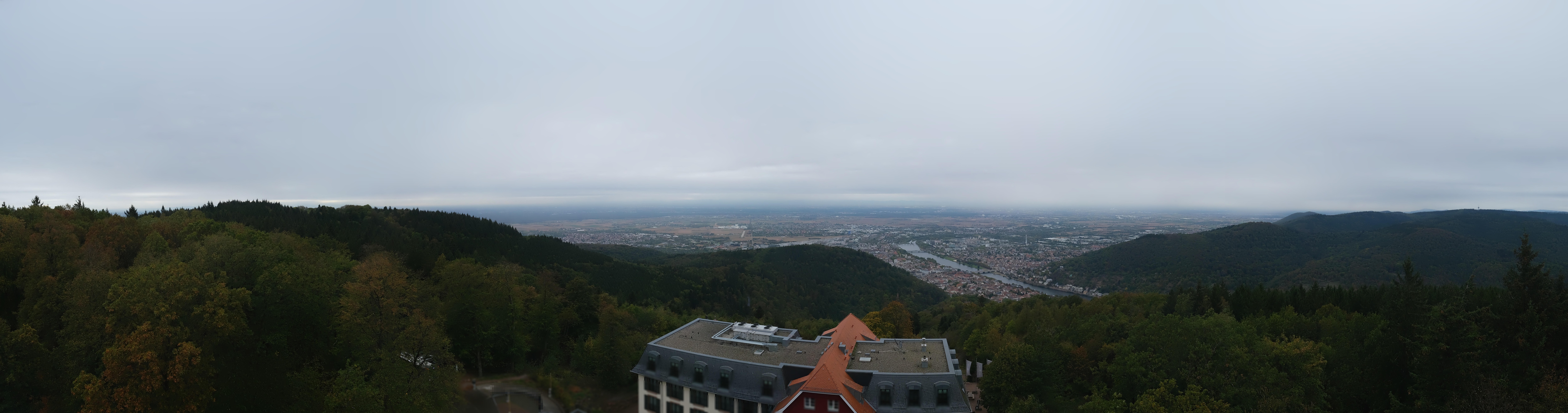 Archiv Foto Webcam Heidelberg - Panorama vom Berggasthof Königstuhl