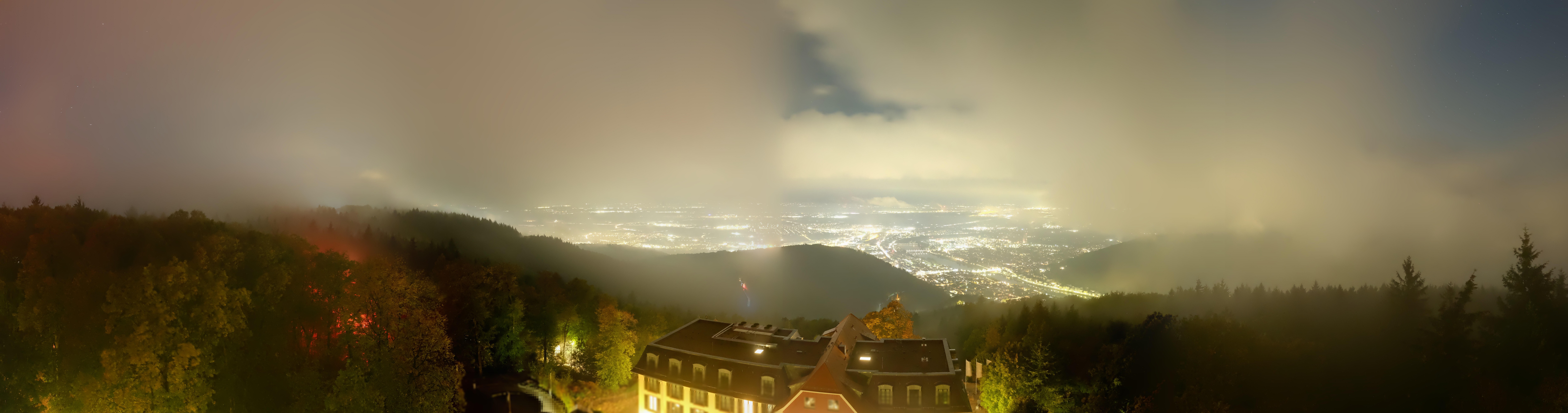 Archived image Webcam Heidelberg - View from Hotel Königstuhl