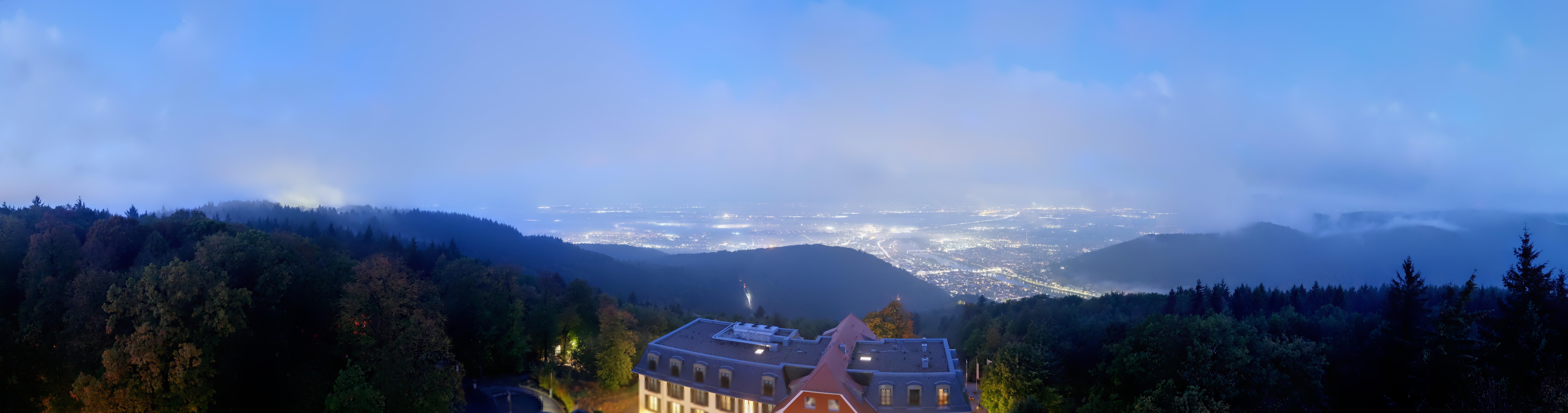 Archived image Webcam Heidelberg - View from Hotel Königstuhl