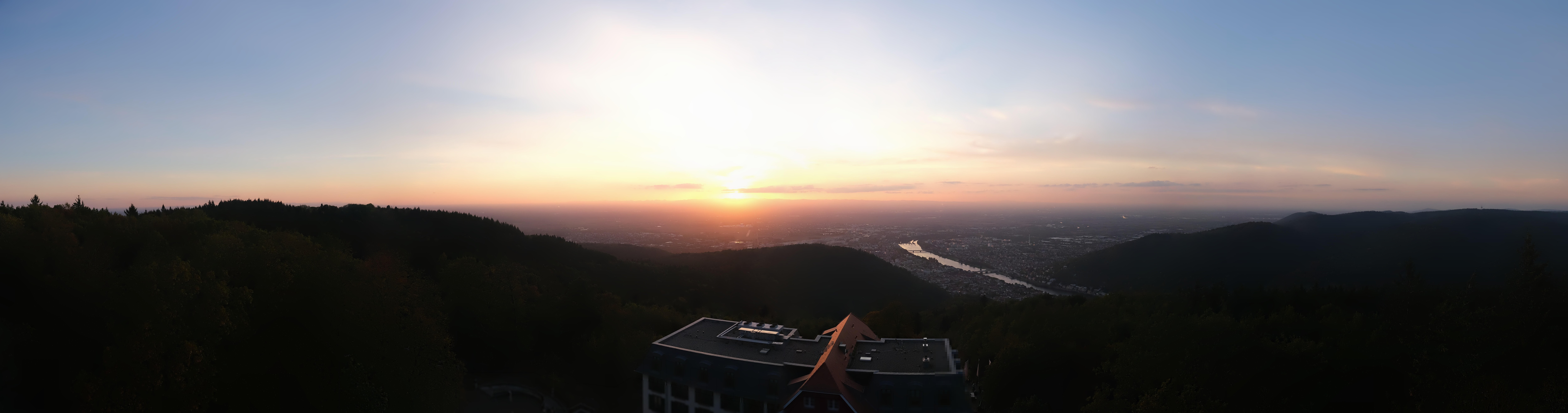 Archived image Webcam Heidelberg - View from Hotel Königstuhl