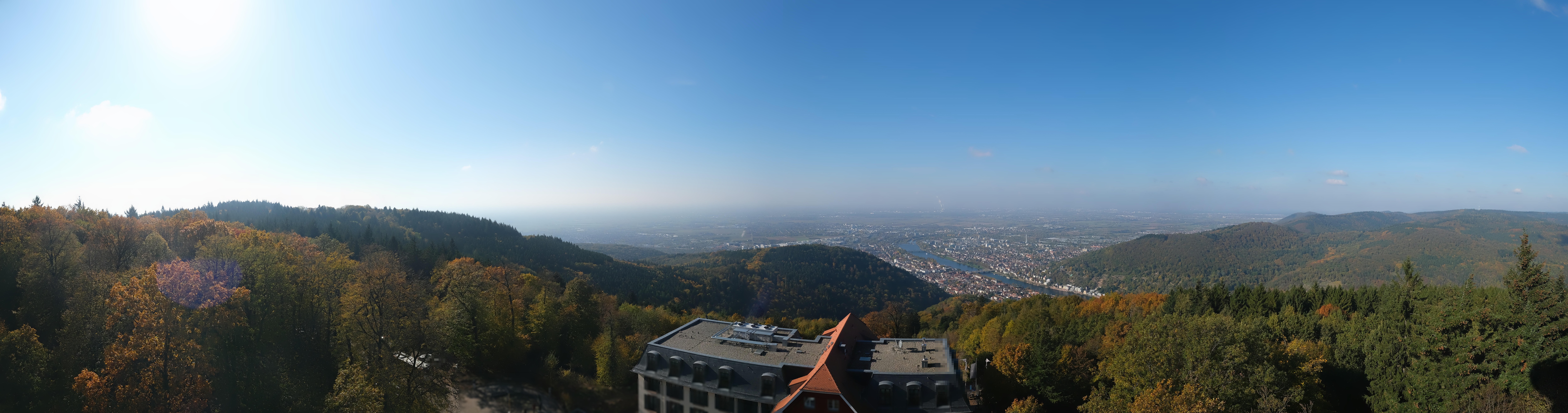Archiv Foto Webcam Heidelberg - Panorama vom Berggasthof Königstuhl