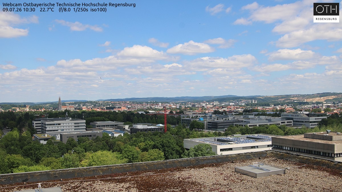 Archiv Foto Webcam Regensburg: Technische Hochschule