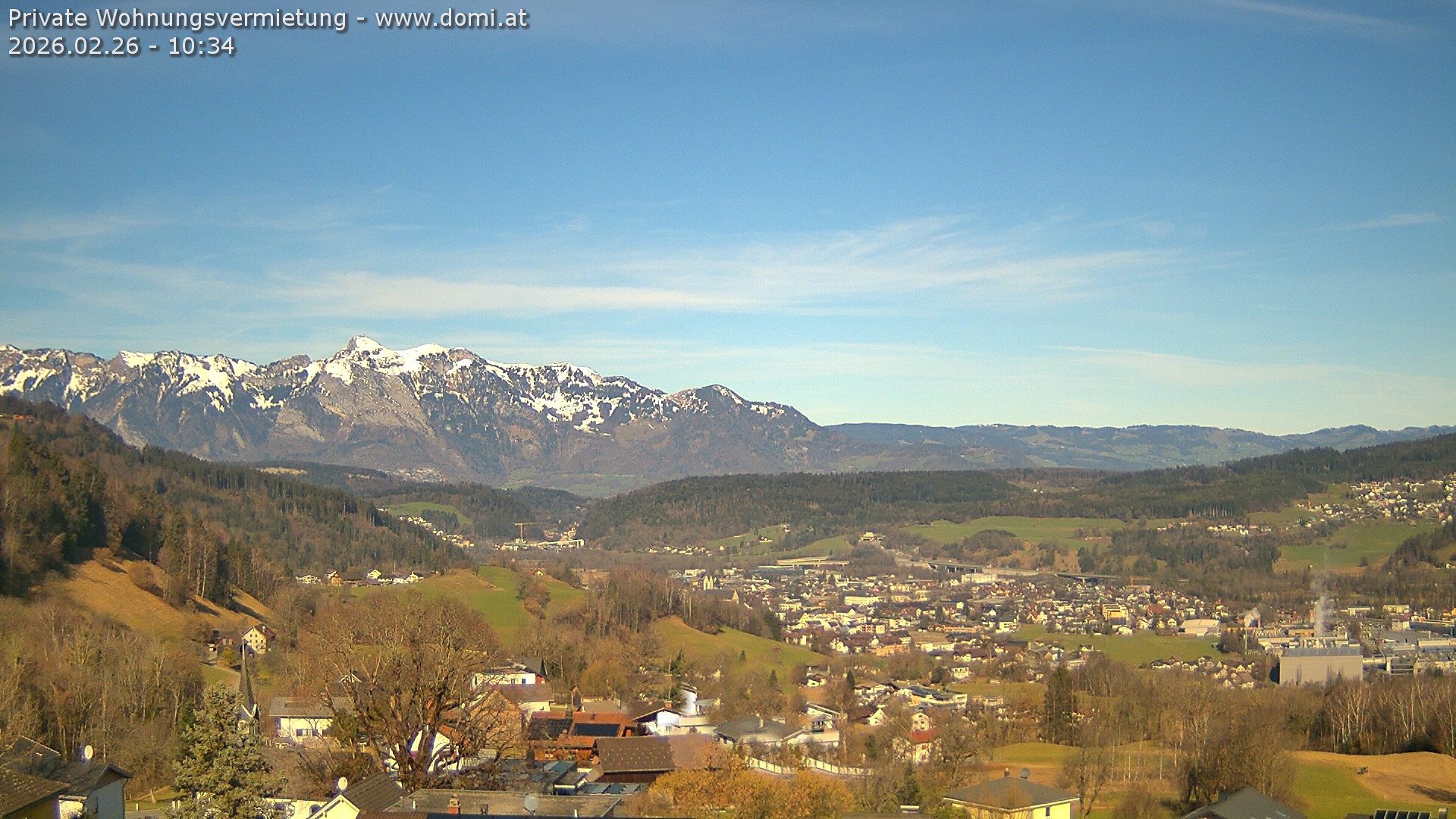 Archived image Webcam View from Gampelün in Frastanz