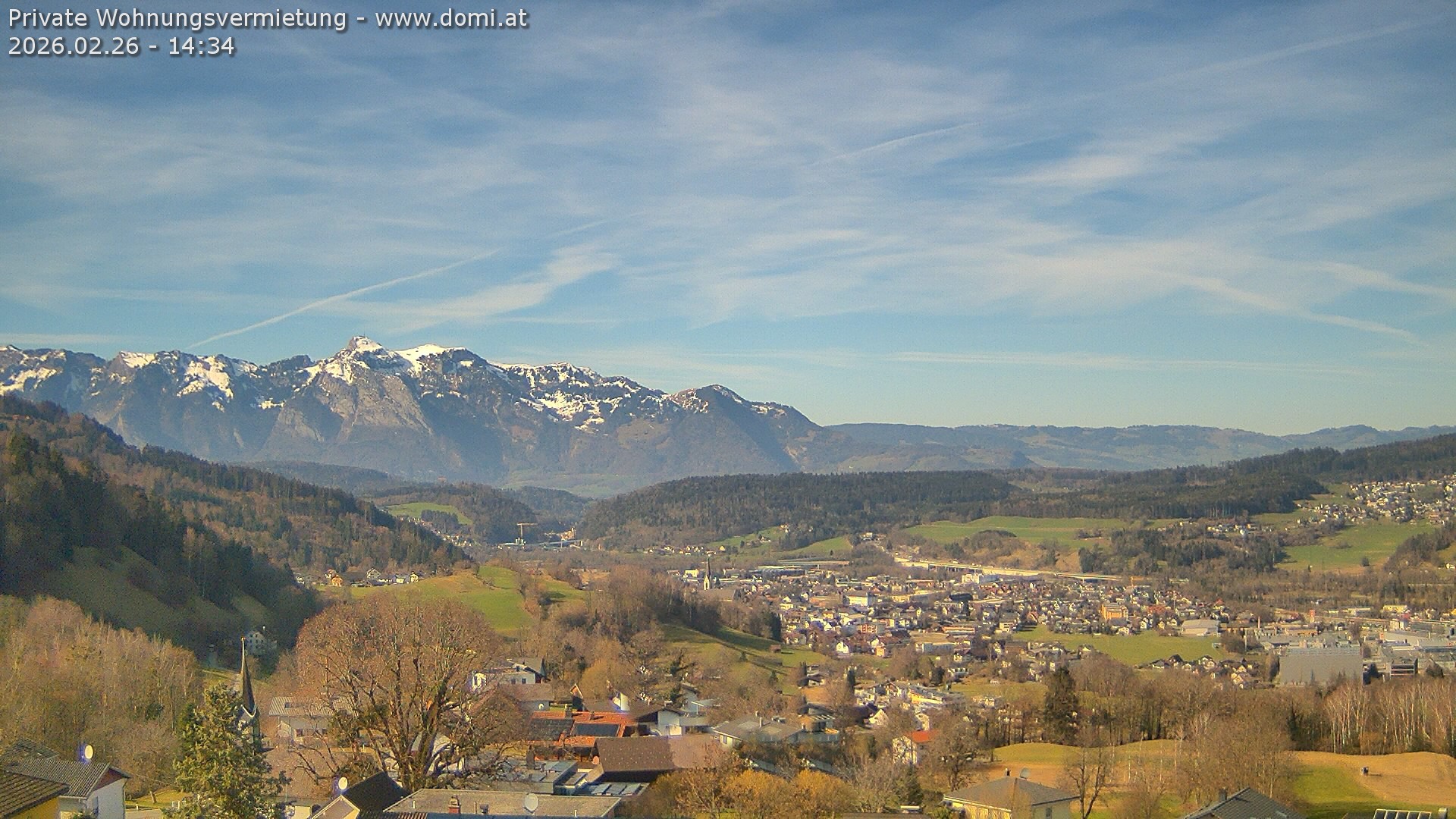 Archived image Webcam View from Gampelün in Frastanz