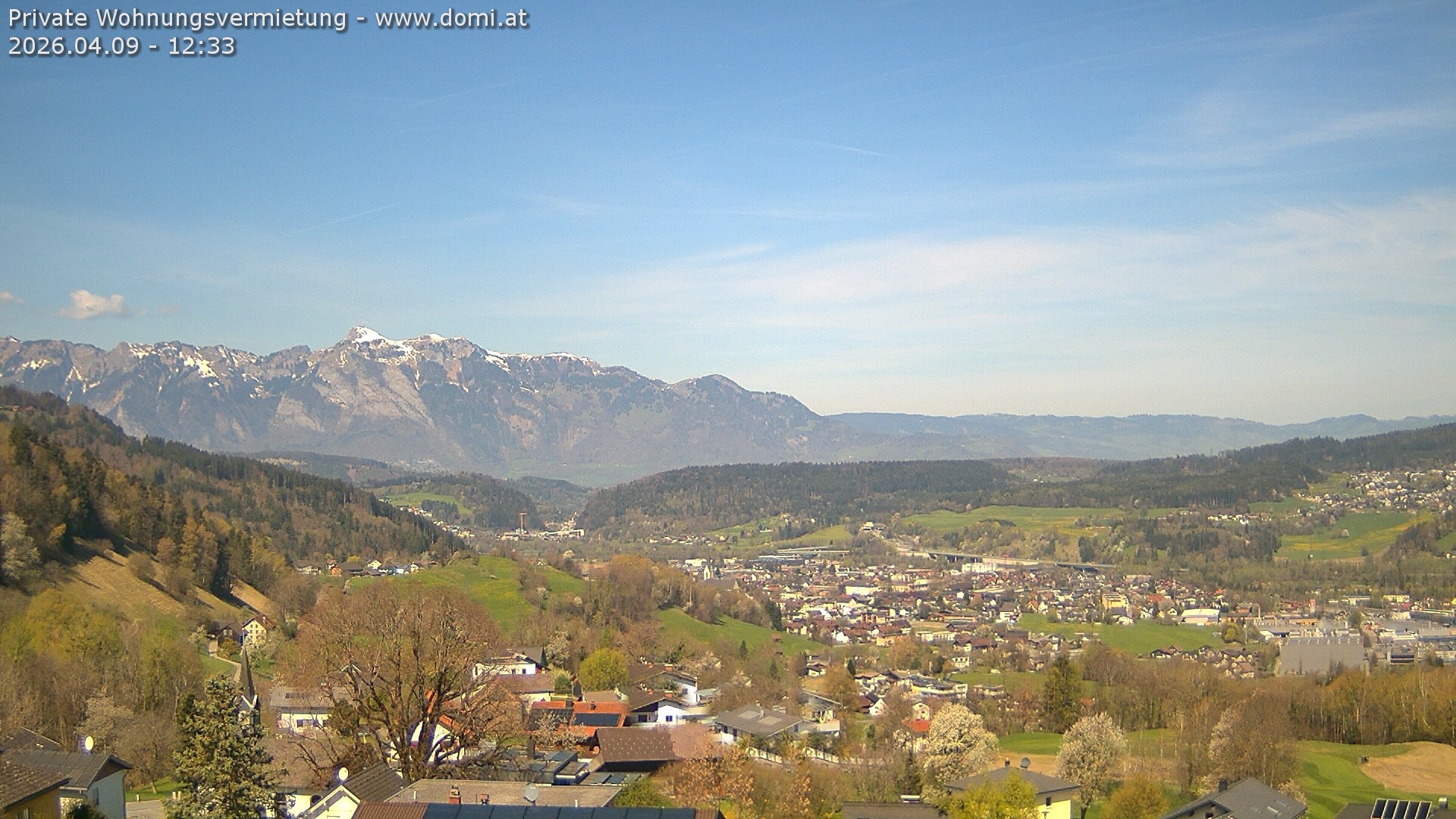 Archived image Webcam View from Gampelün in Frastanz