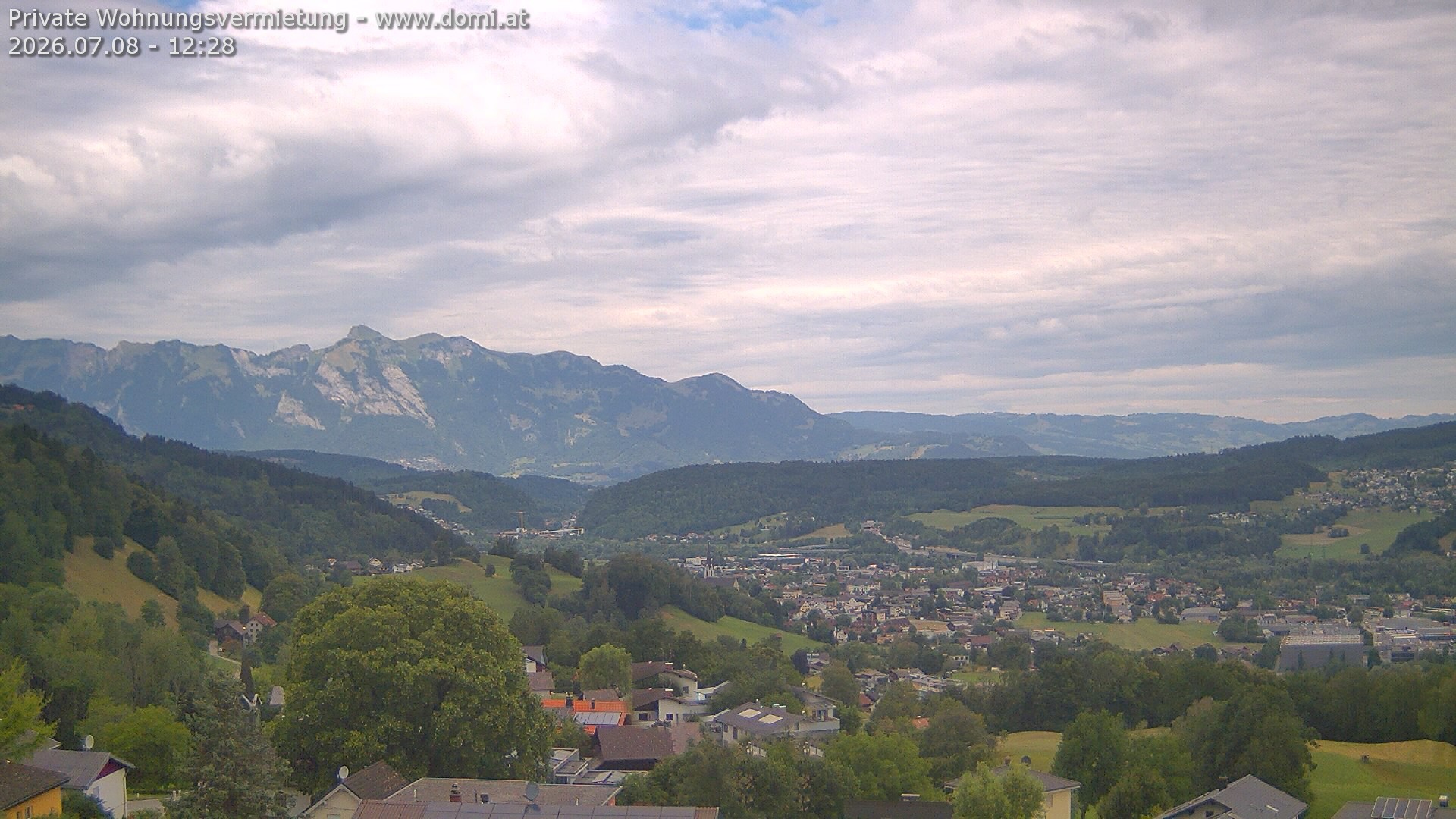 Archived image Webcam View from Gampelün in Frastanz