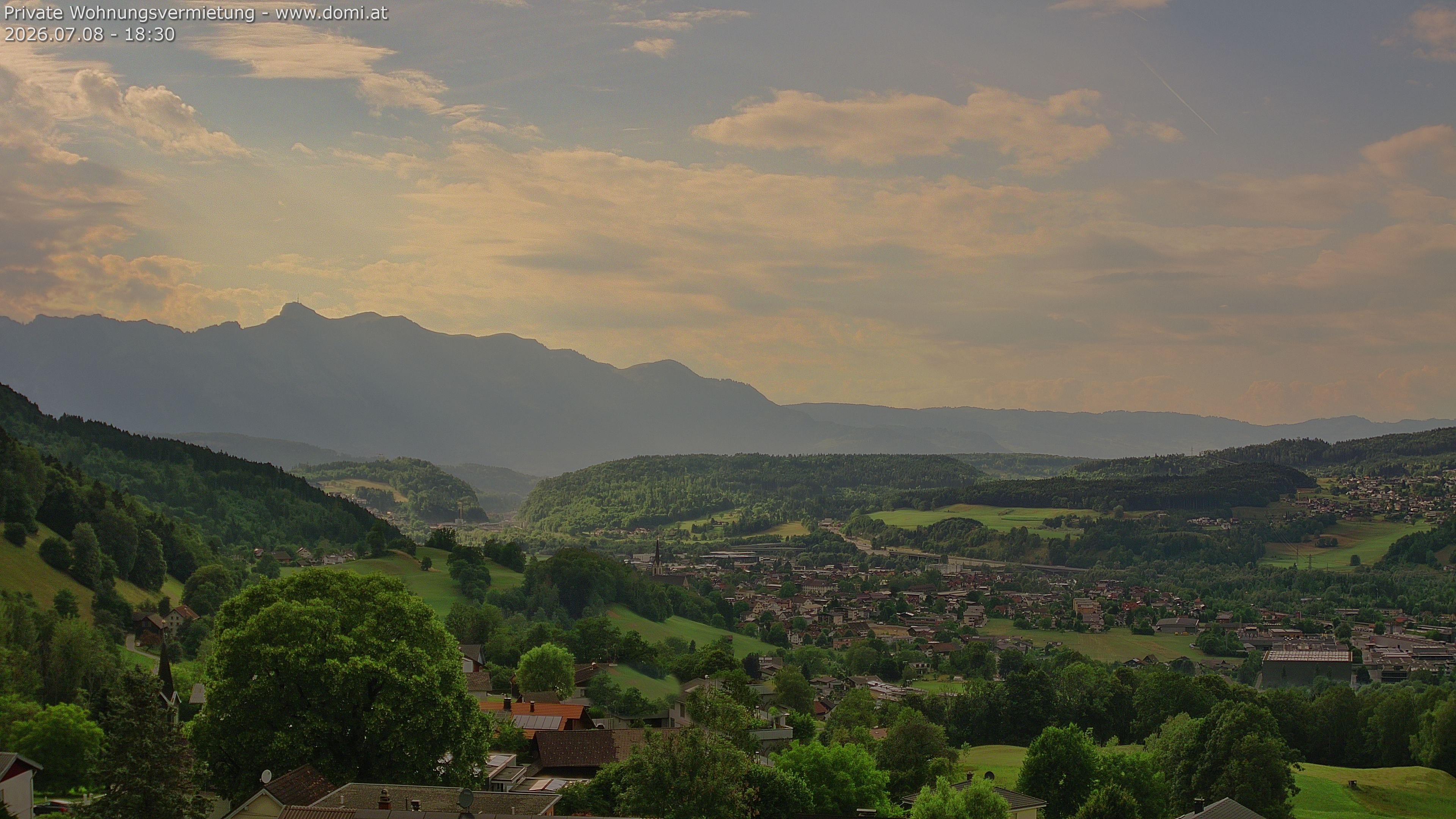 Archived image Webcam View from Gampelün in Frastanz