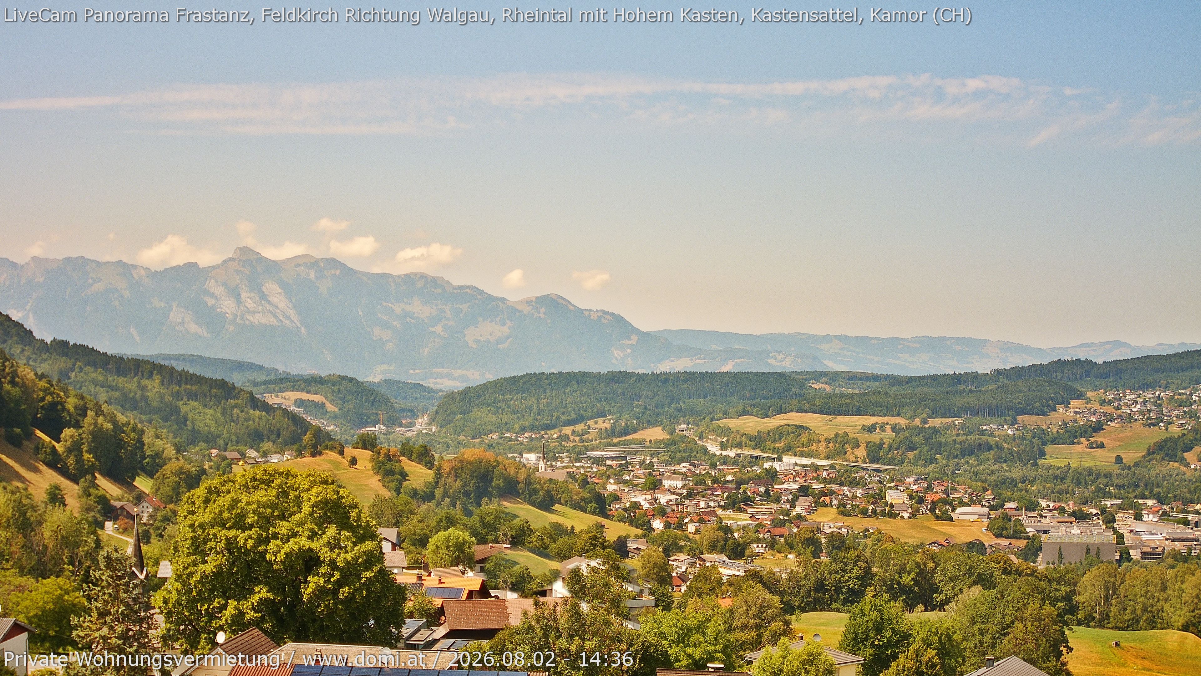 Archiv Foto Webcam Ausblick von Gampelün bei Frastanz