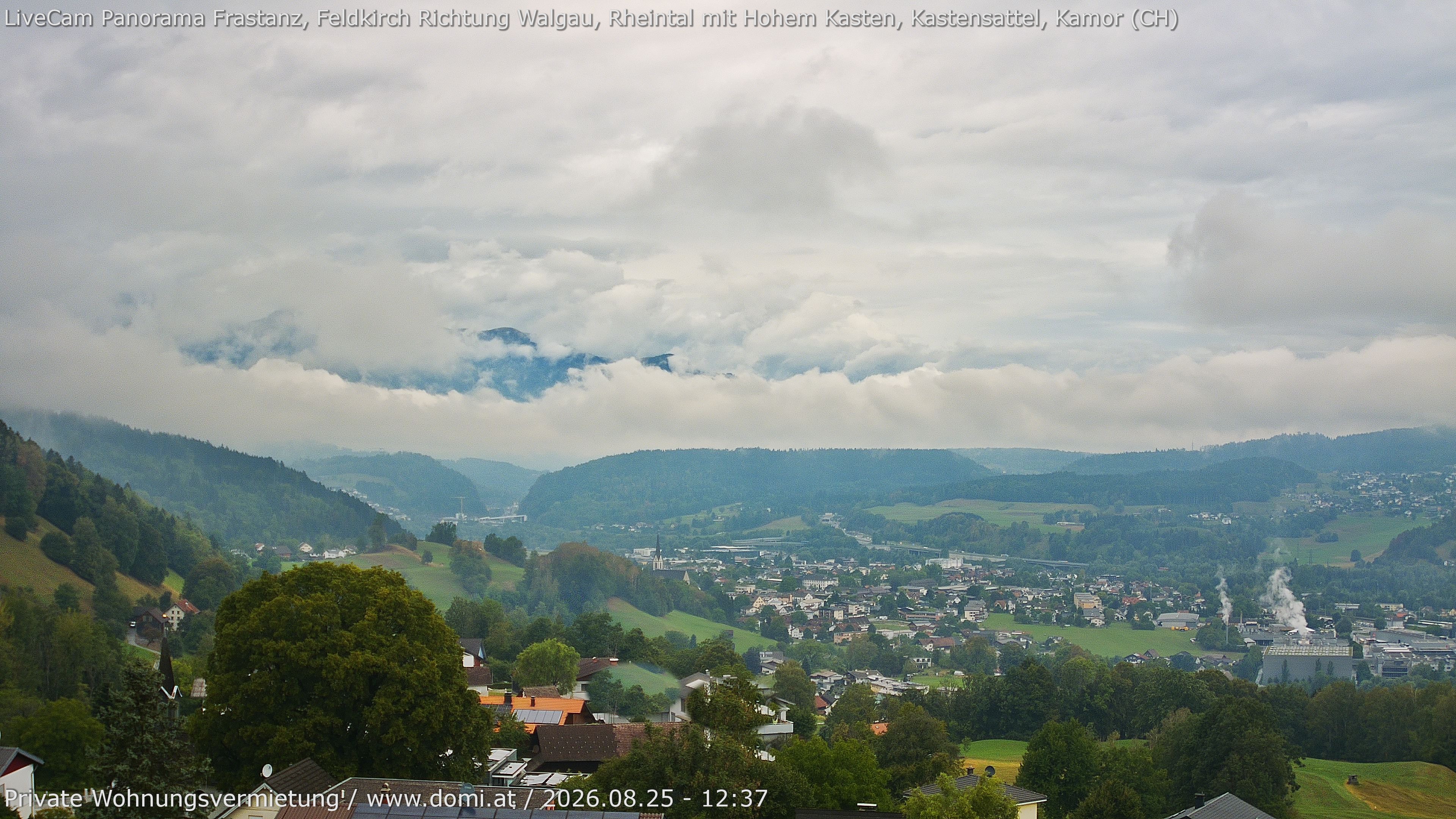 Archived image Webcam View from Gampelün in Frastanz