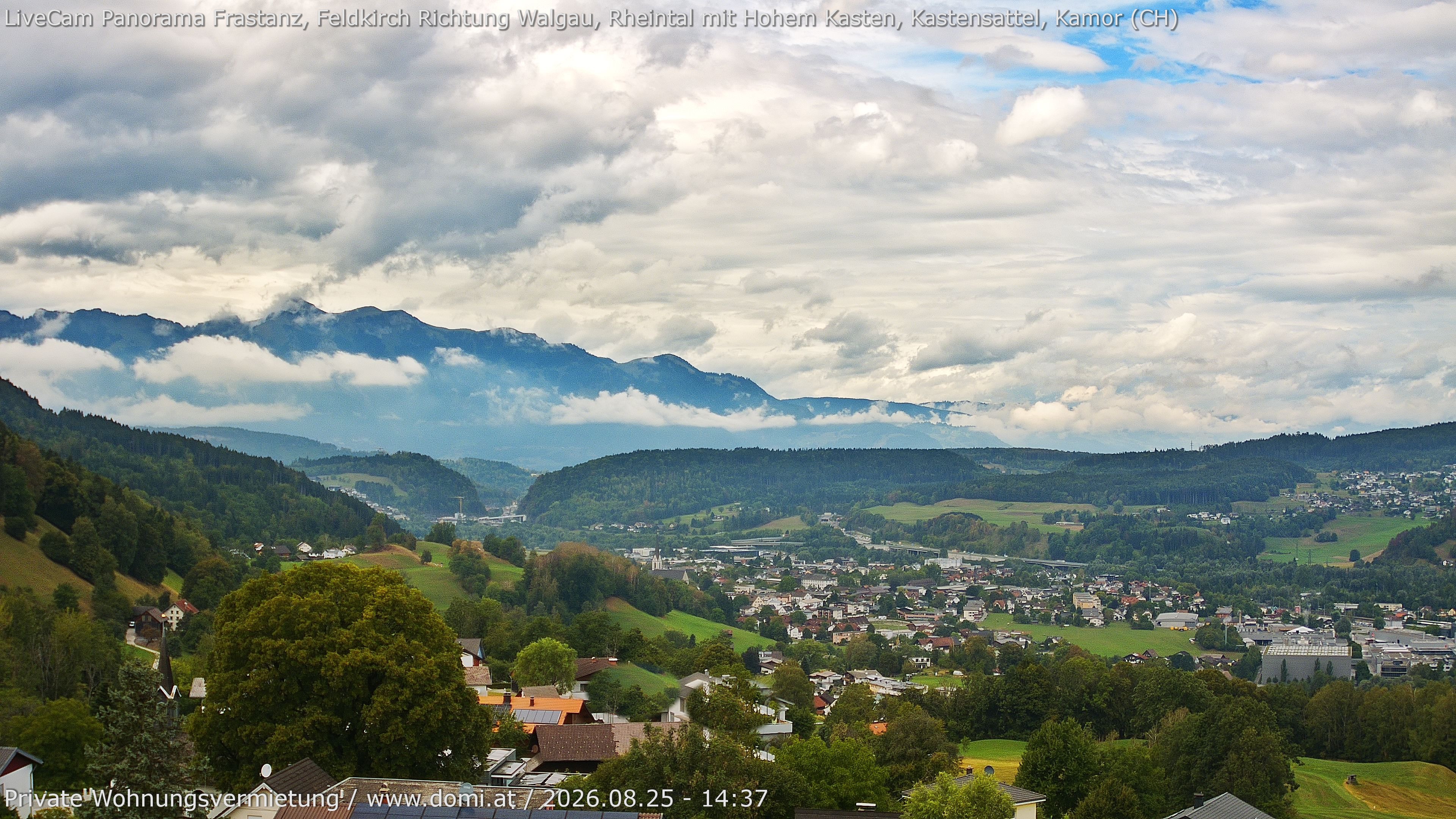 Archived image Webcam View from Gampelün in Frastanz