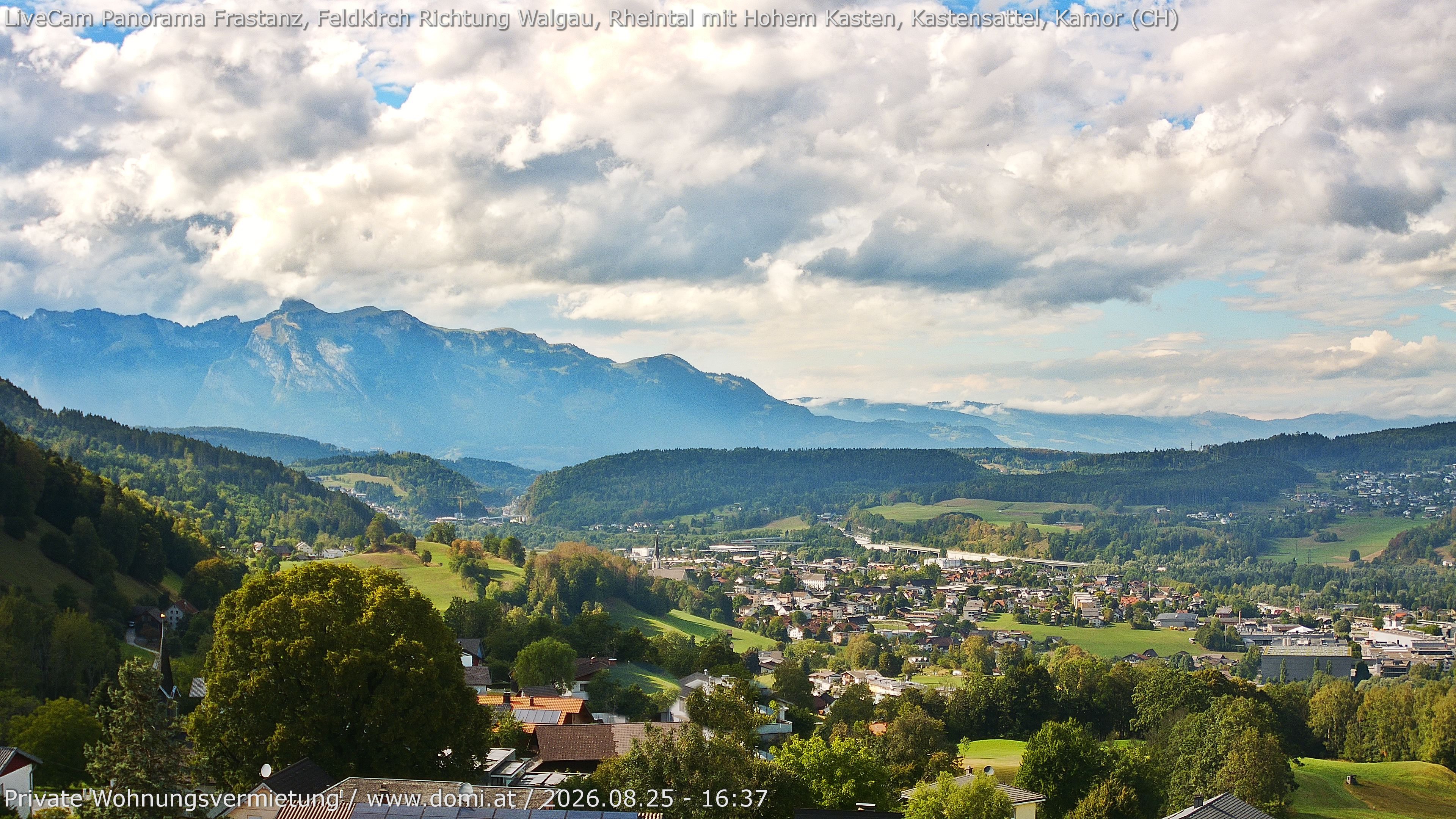 Archived image Webcam View from Gampelün in Frastanz