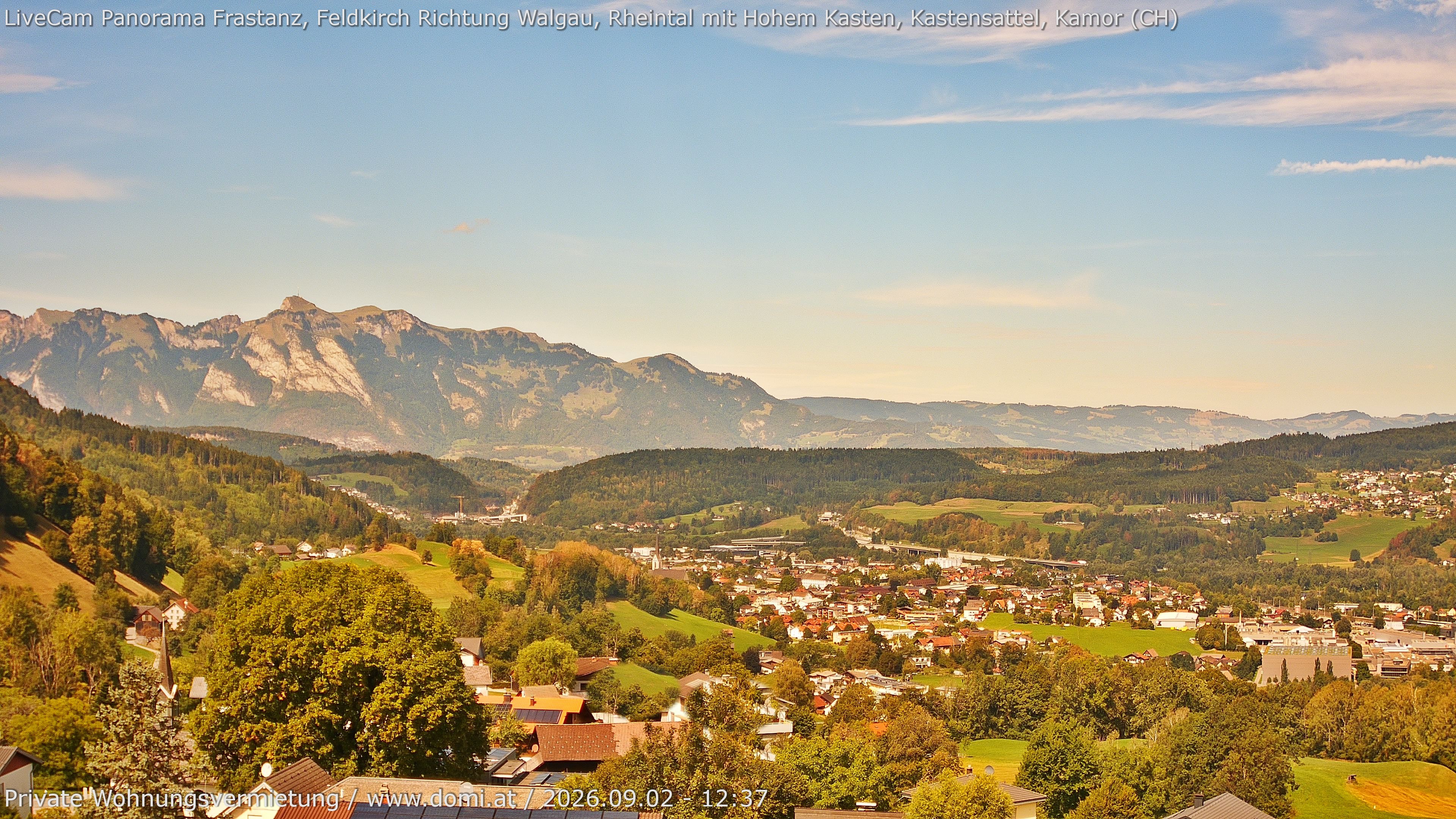 Archiv Foto Webcam Ausblick von Gampelün bei Frastanz