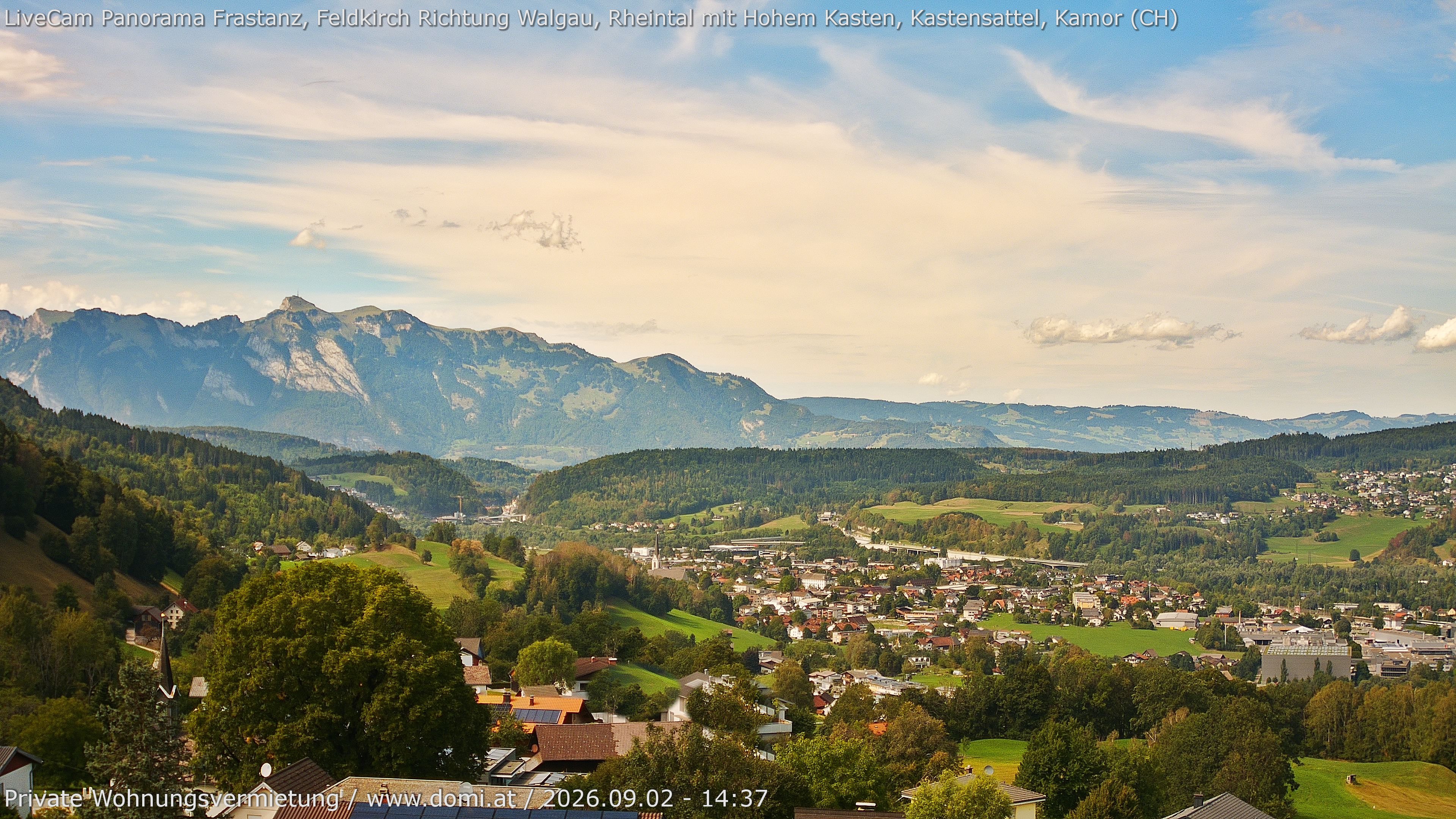 Archiv Foto Webcam Ausblick von Gampelün bei Frastanz