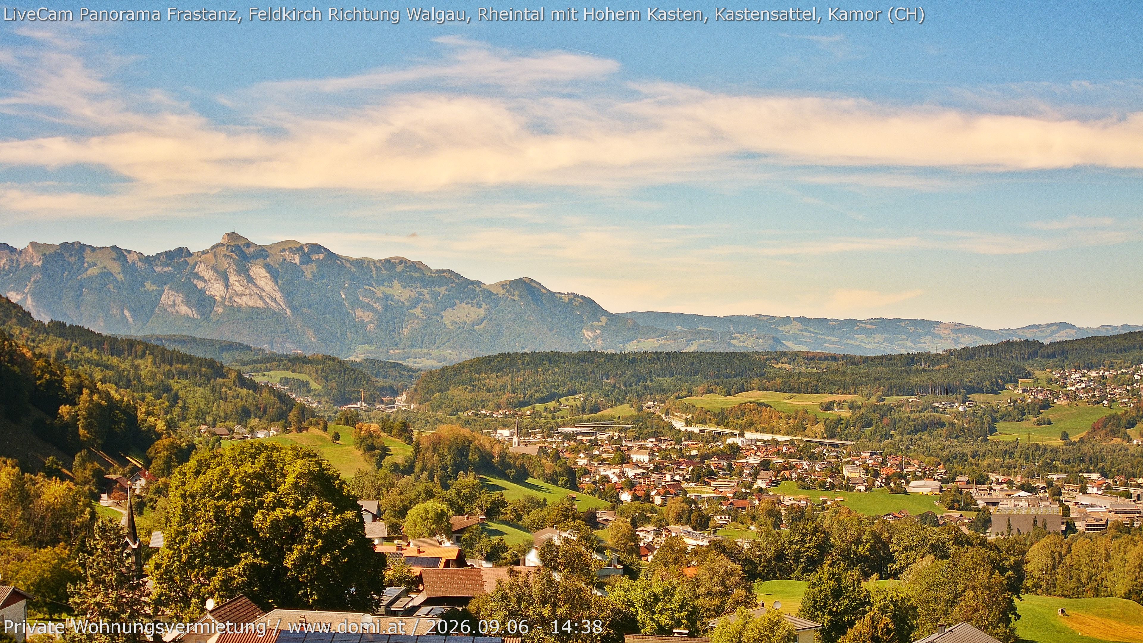 Archiv Foto Webcam Ausblick von Gampelün bei Frastanz