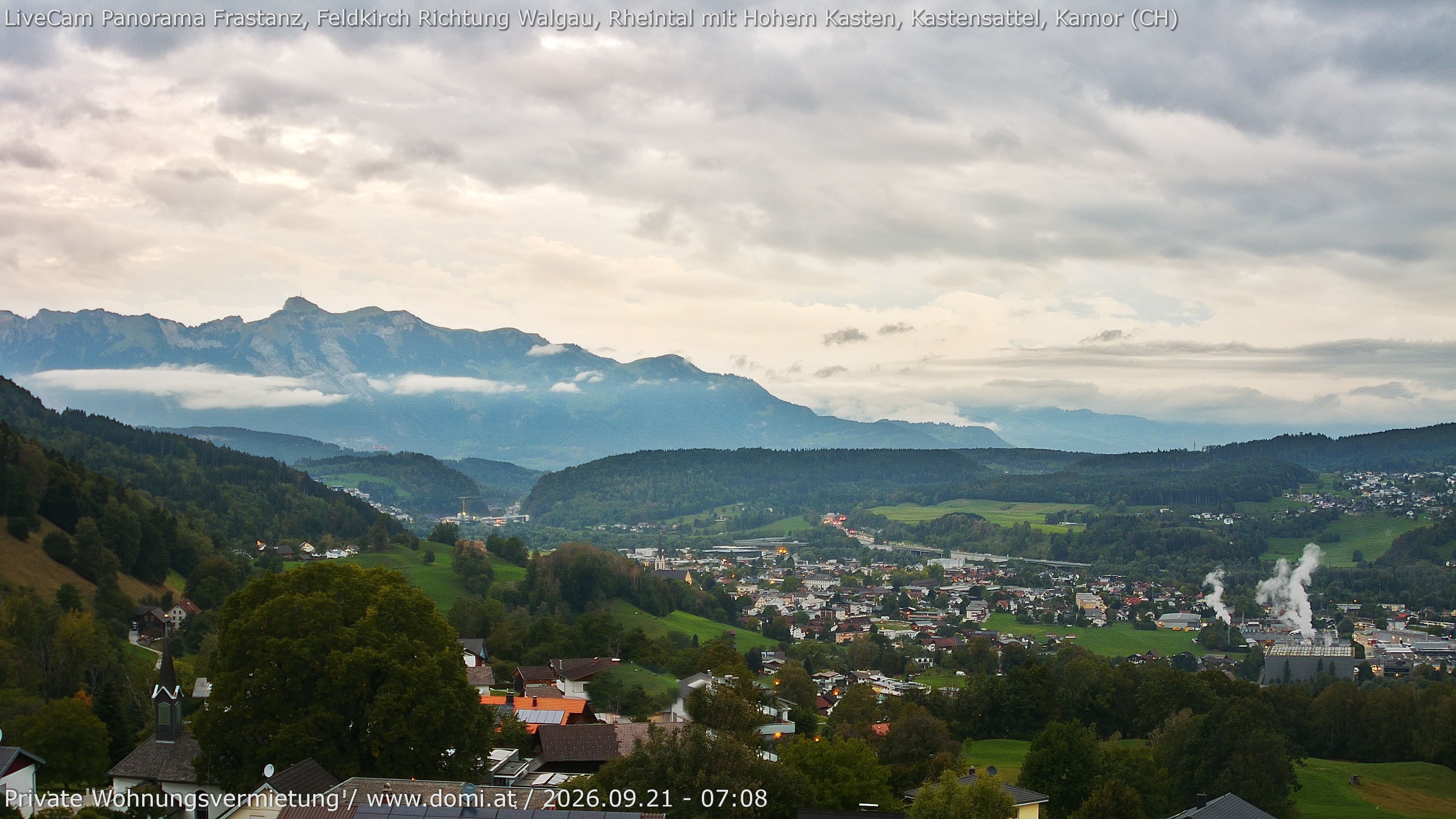 Archived image Webcam View from Gampelün in Frastanz