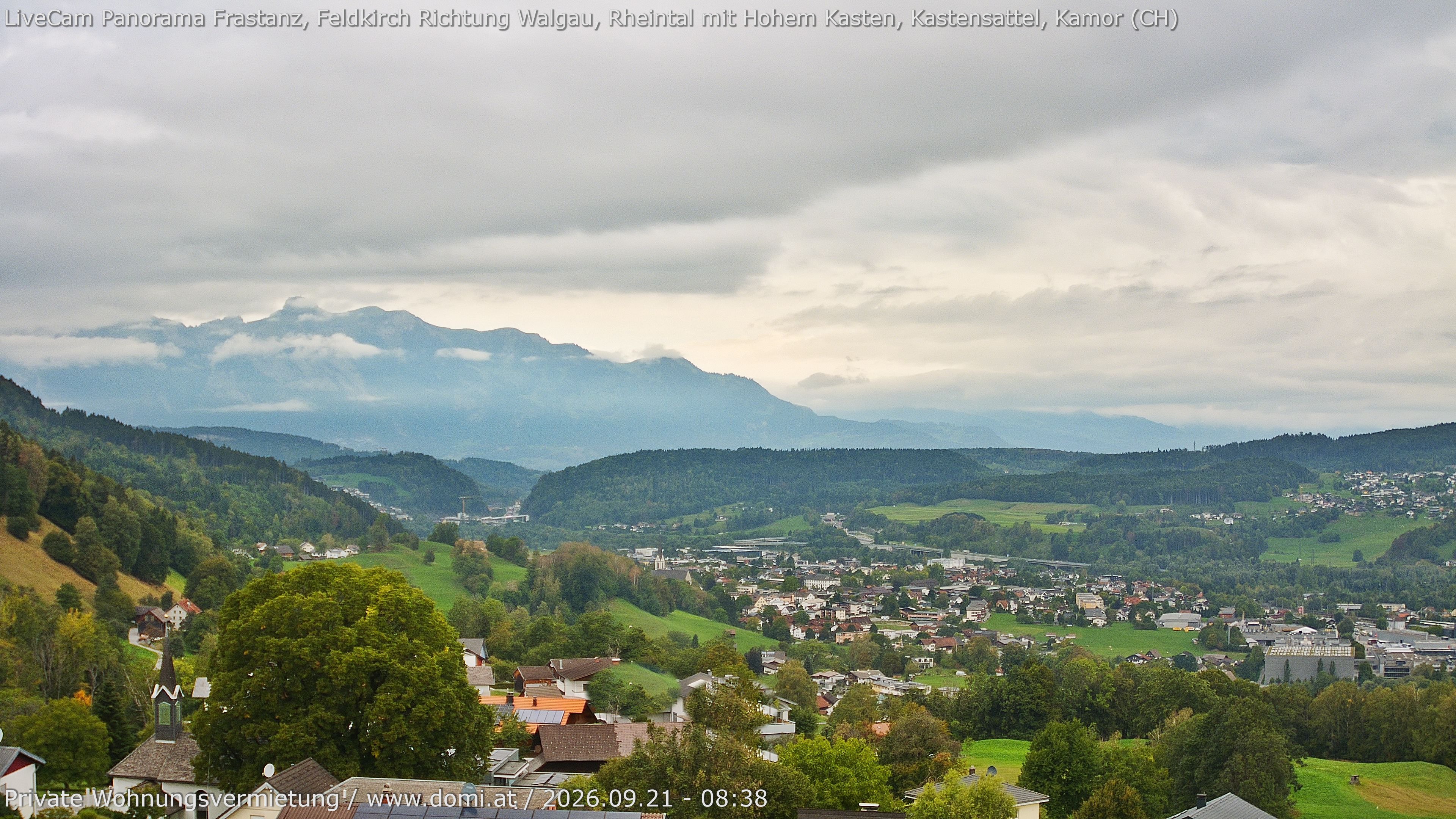 Archived image Webcam View from Gampelün in Frastanz