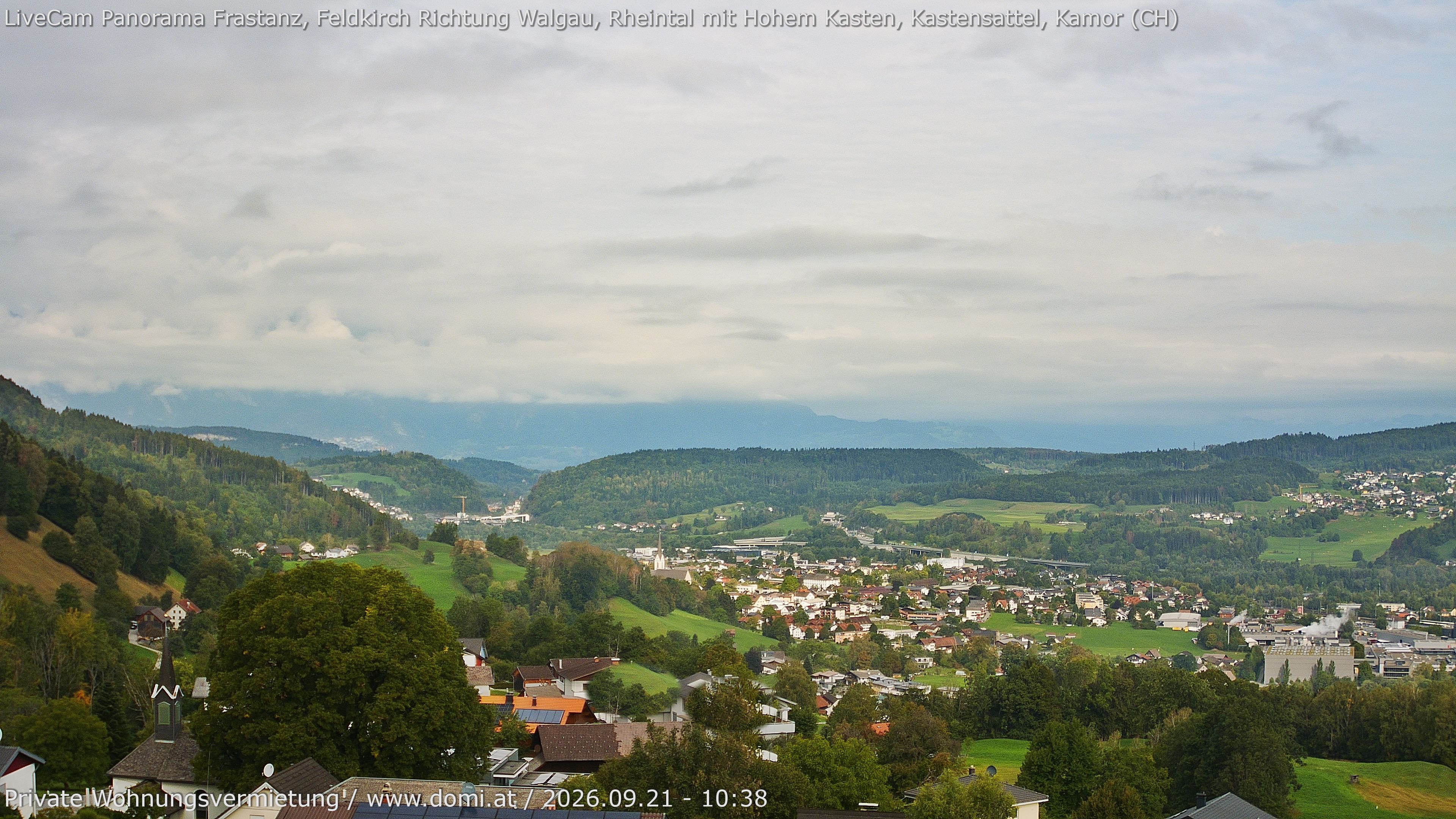 Archived image Webcam View from Gampelün in Frastanz