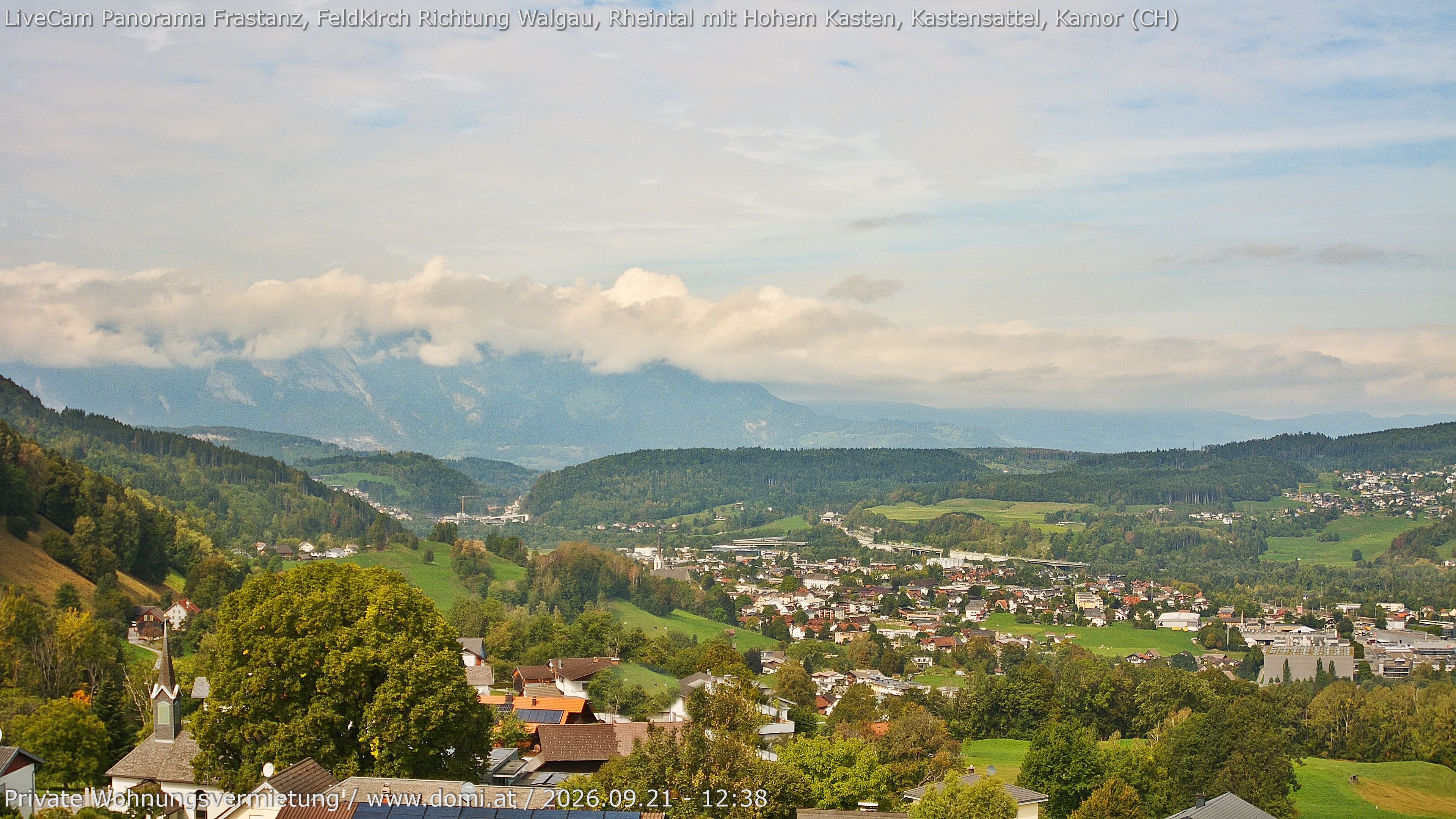 Archived image Webcam View from Gampelün in Frastanz