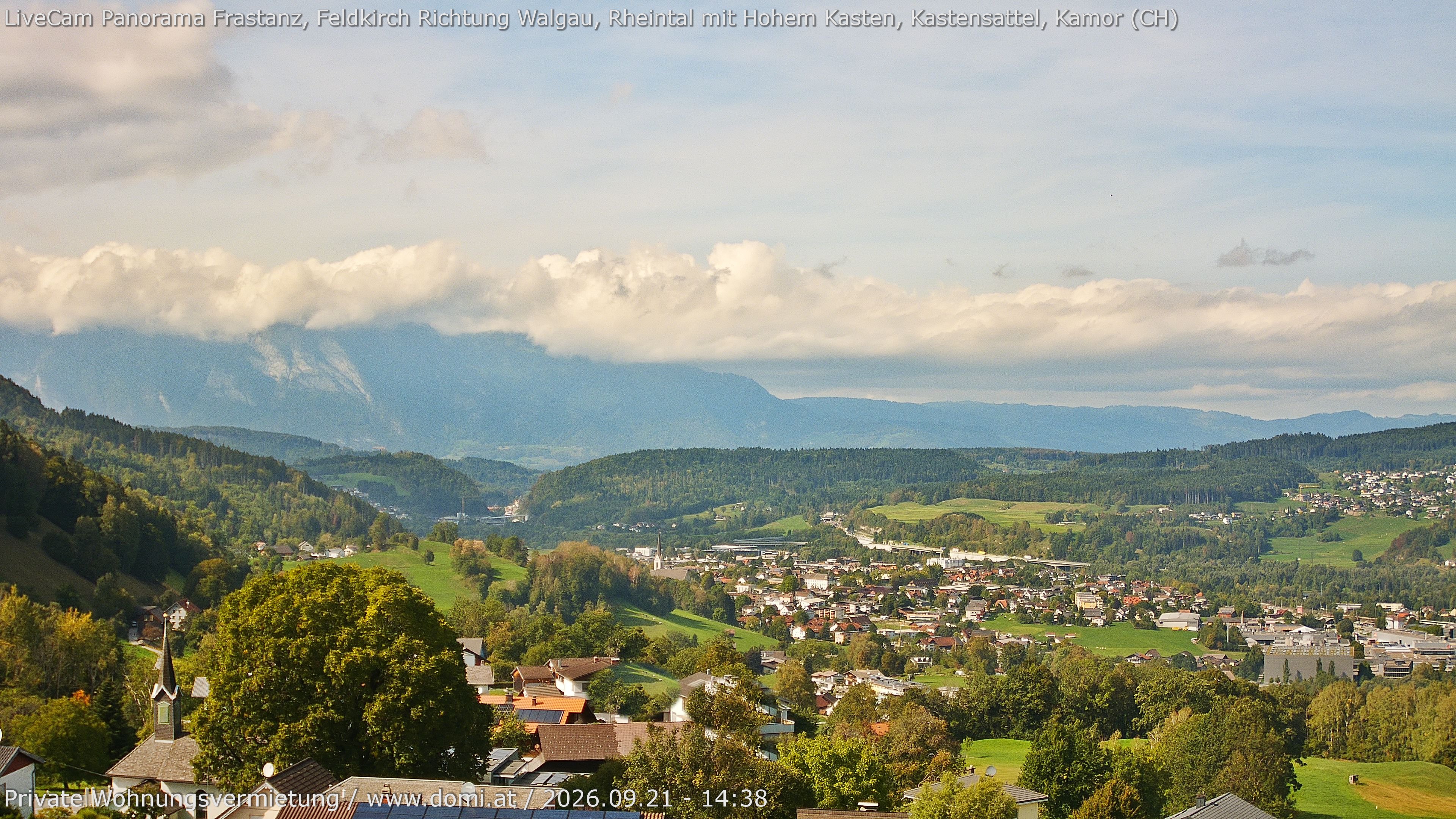 Archived image Webcam View from Gampelün in Frastanz