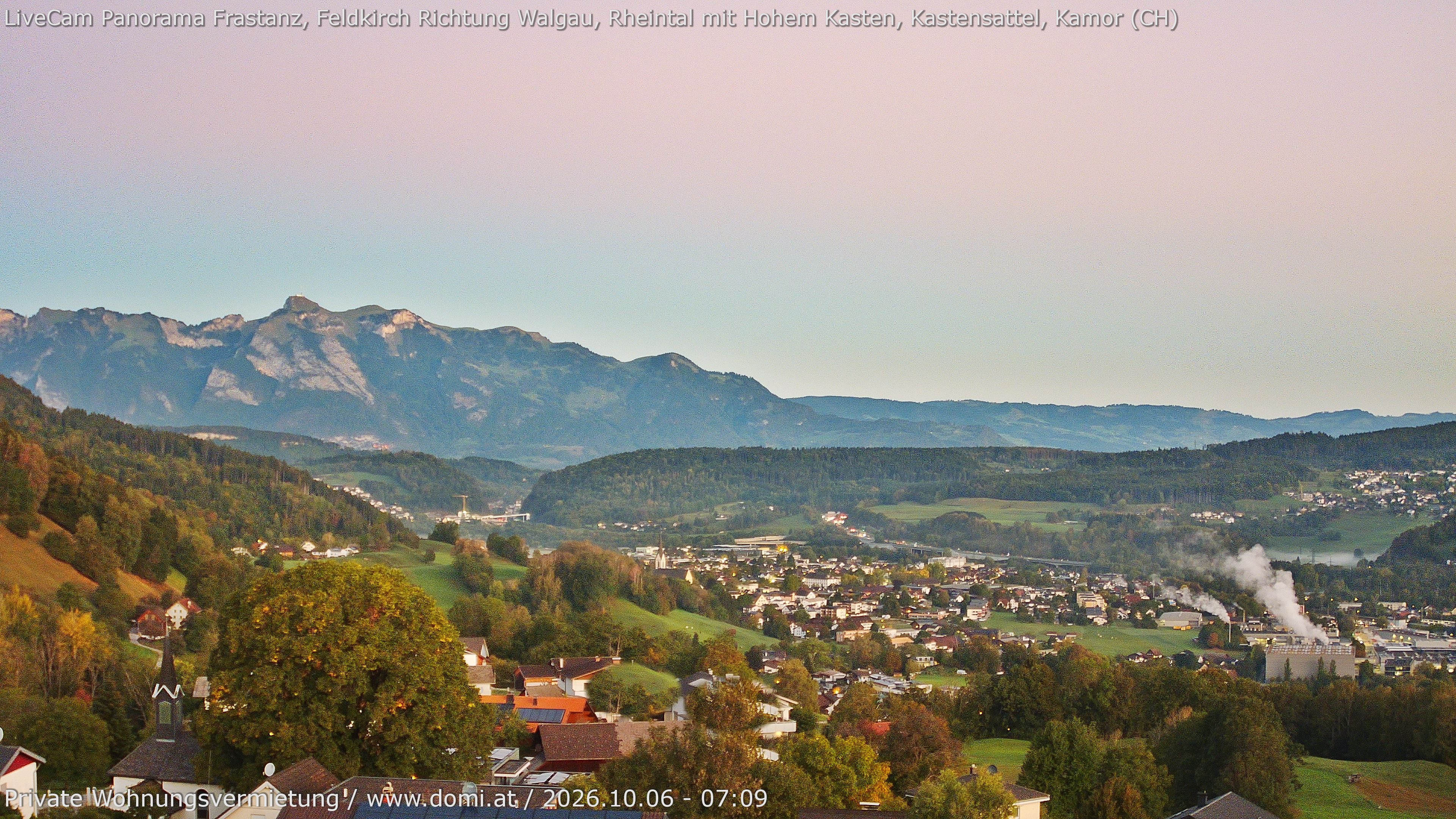 Archived image Webcam View from Gampelün in Frastanz