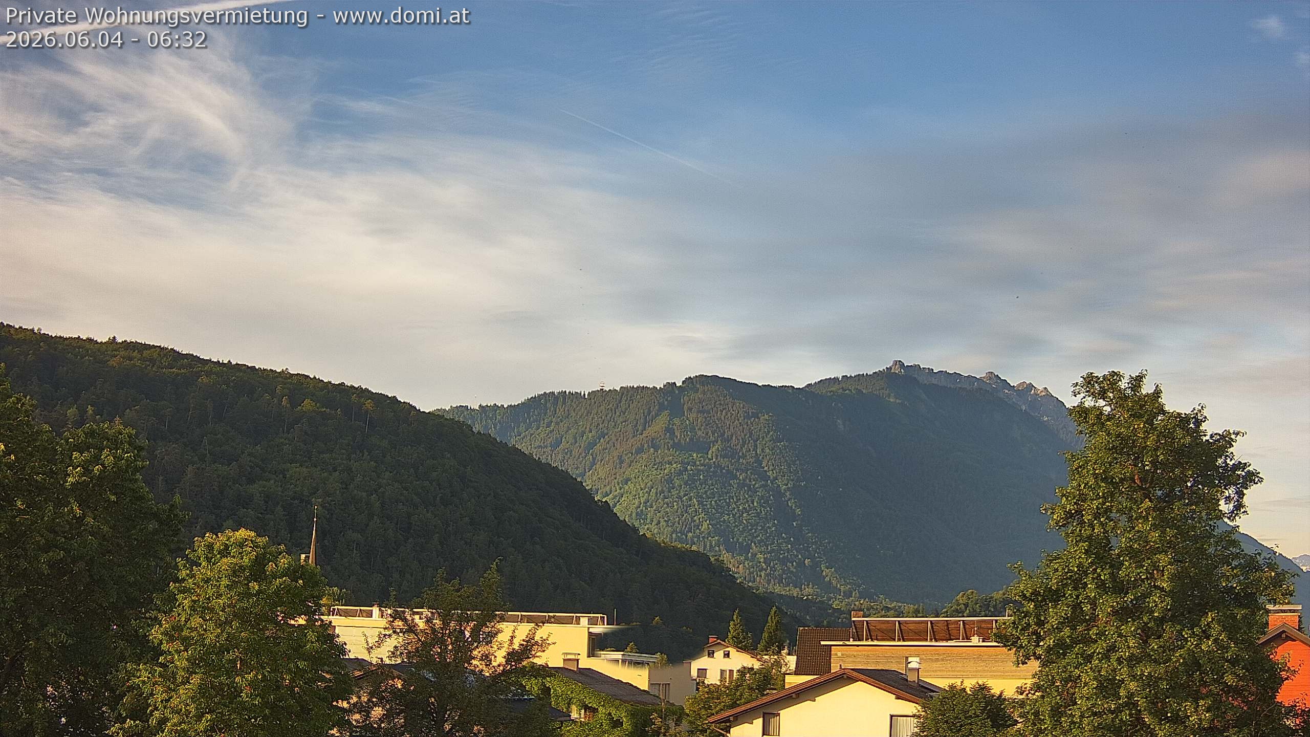 Archiv Foto Webcam Blick über Gisingen bei Feldkirch