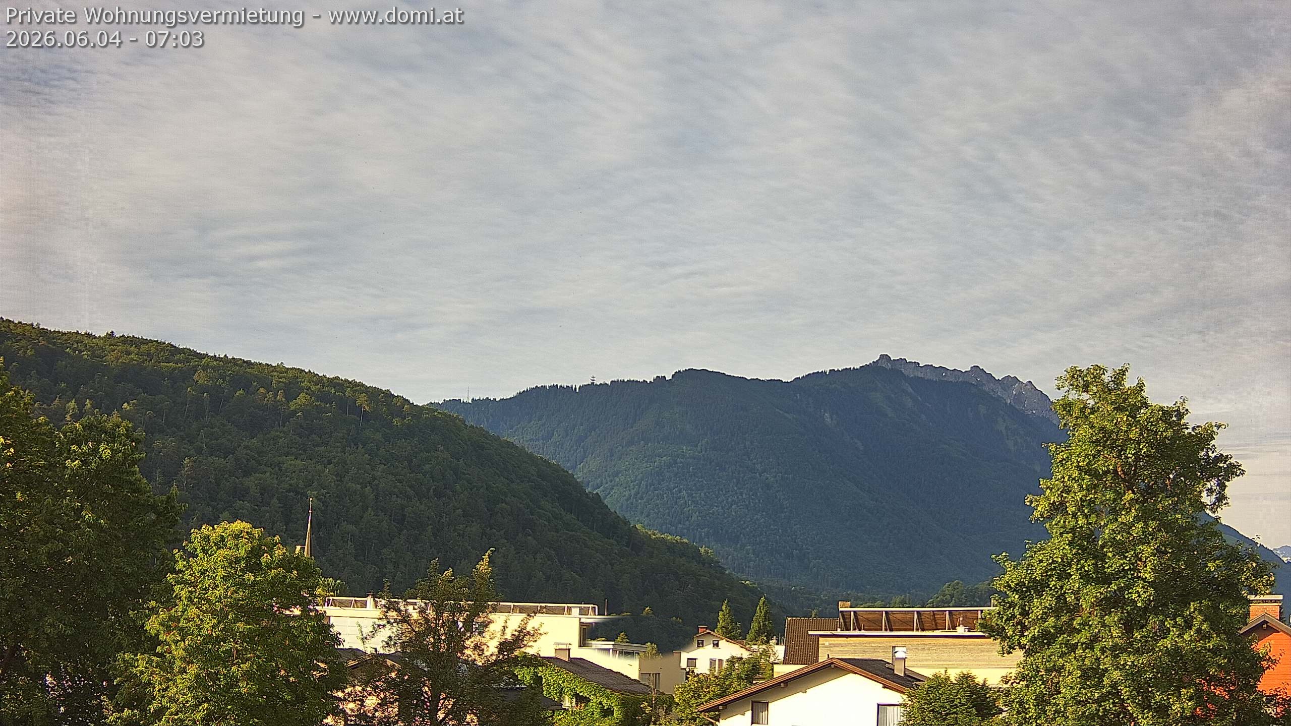 Archiv Foto Webcam Blick über Gisingen bei Feldkirch