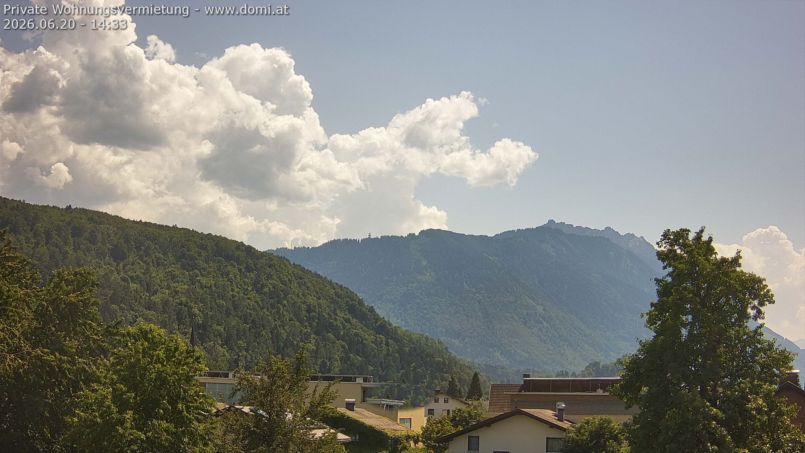 Archived image Webcam View over Gisingen in Feldkirch