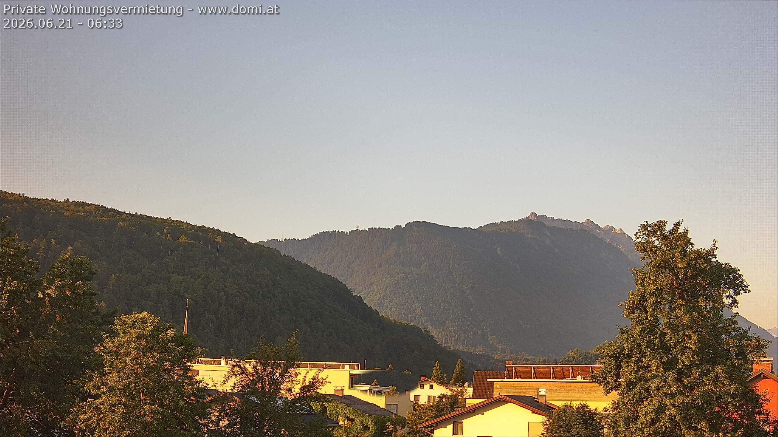 Archiv Foto Webcam Blick über Gisingen bei Feldkirch