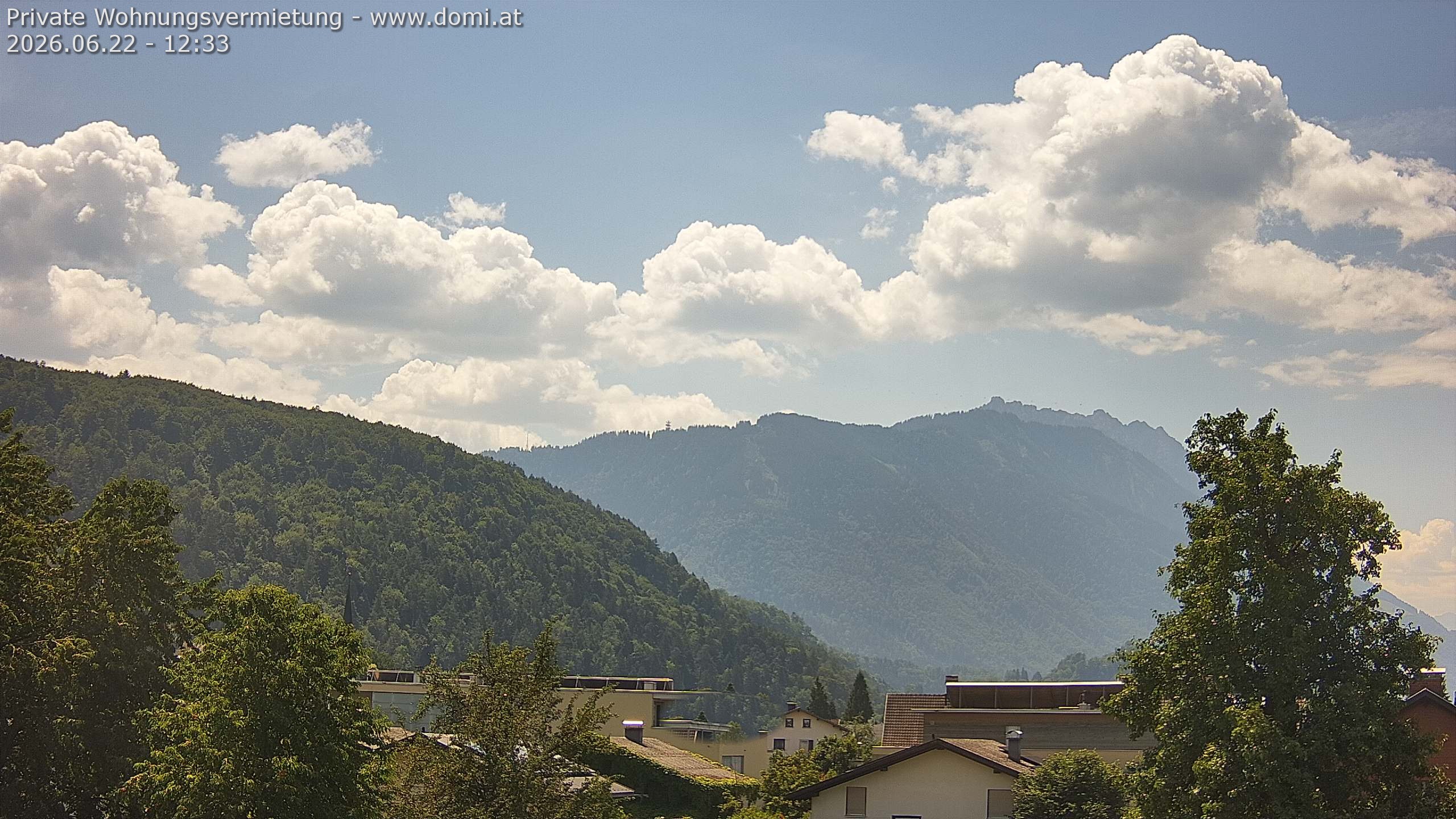 Archiv Foto Webcam Blick über Gisingen bei Feldkirch