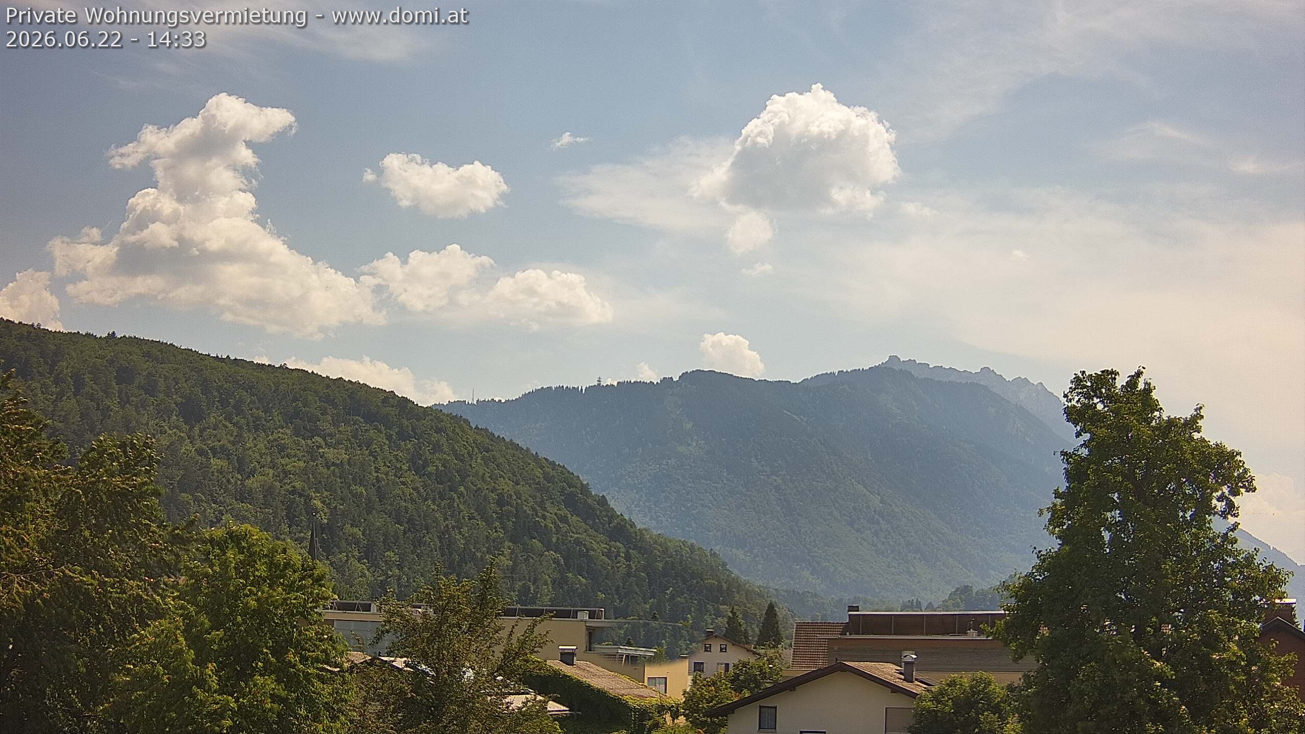 Archiv Foto Webcam Blick über Gisingen bei Feldkirch