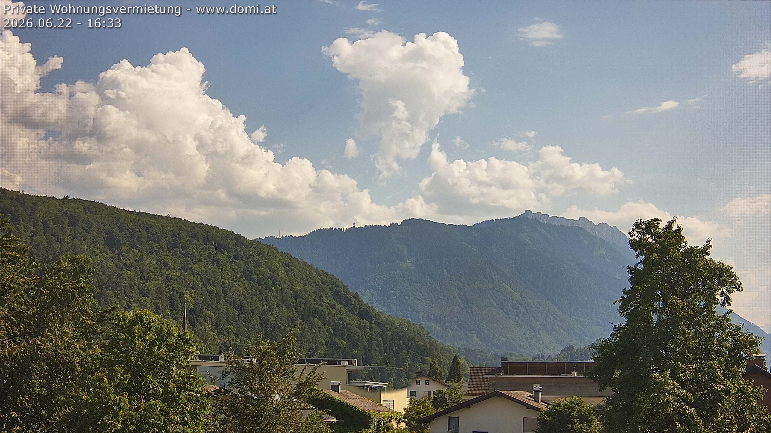Archiv Foto Webcam Blick über Gisingen bei Feldkirch