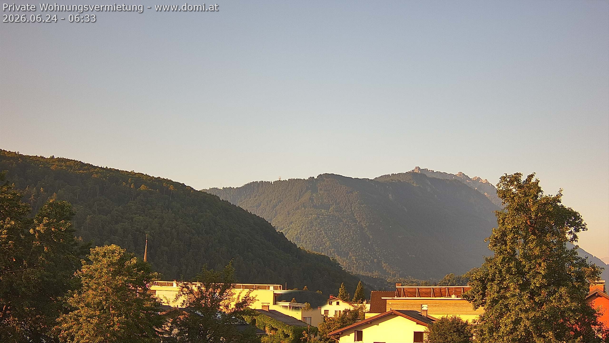 Archiv Foto Webcam Blick über Gisingen bei Feldkirch