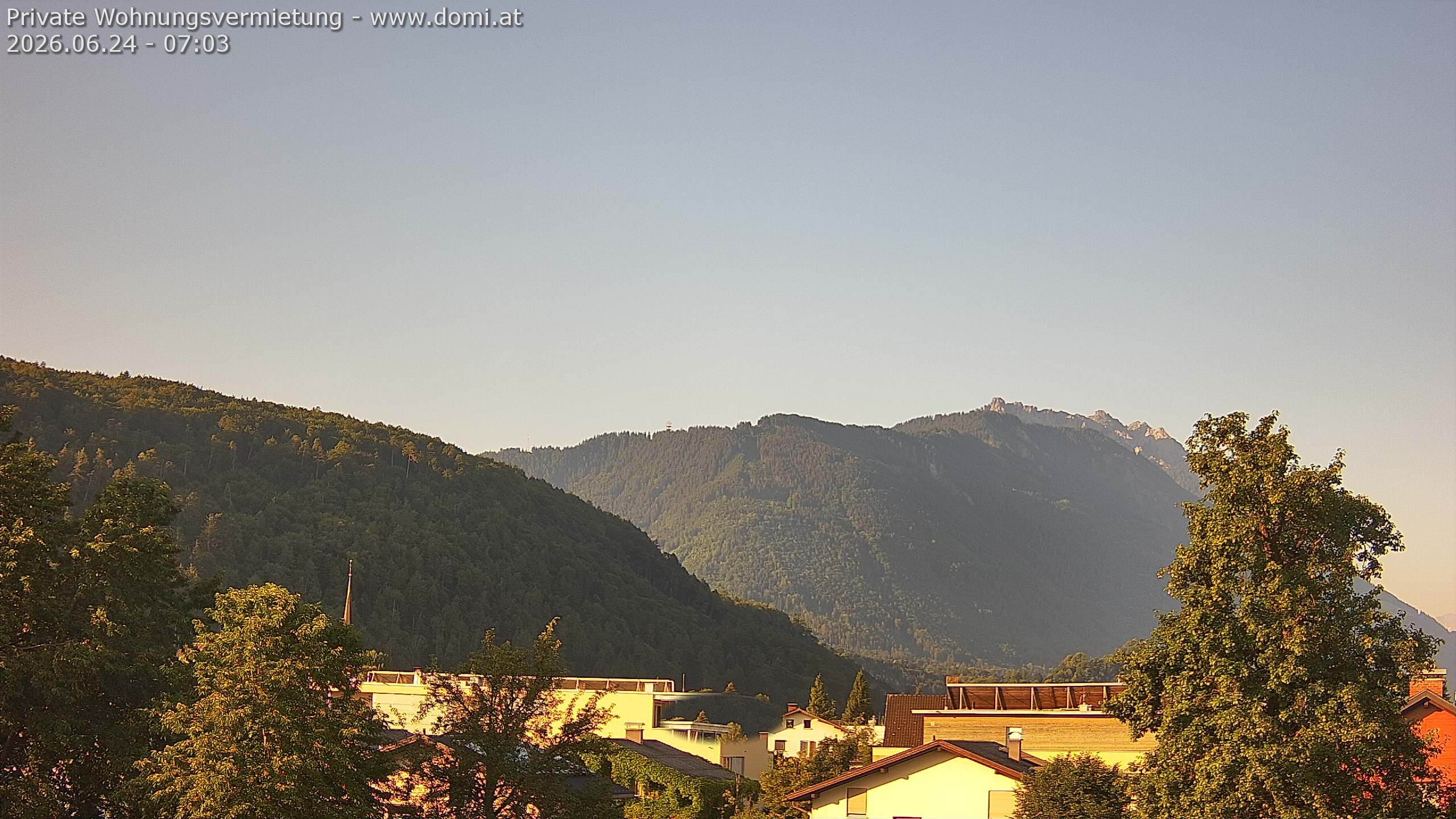 Archiv Foto Webcam Blick über Gisingen bei Feldkirch