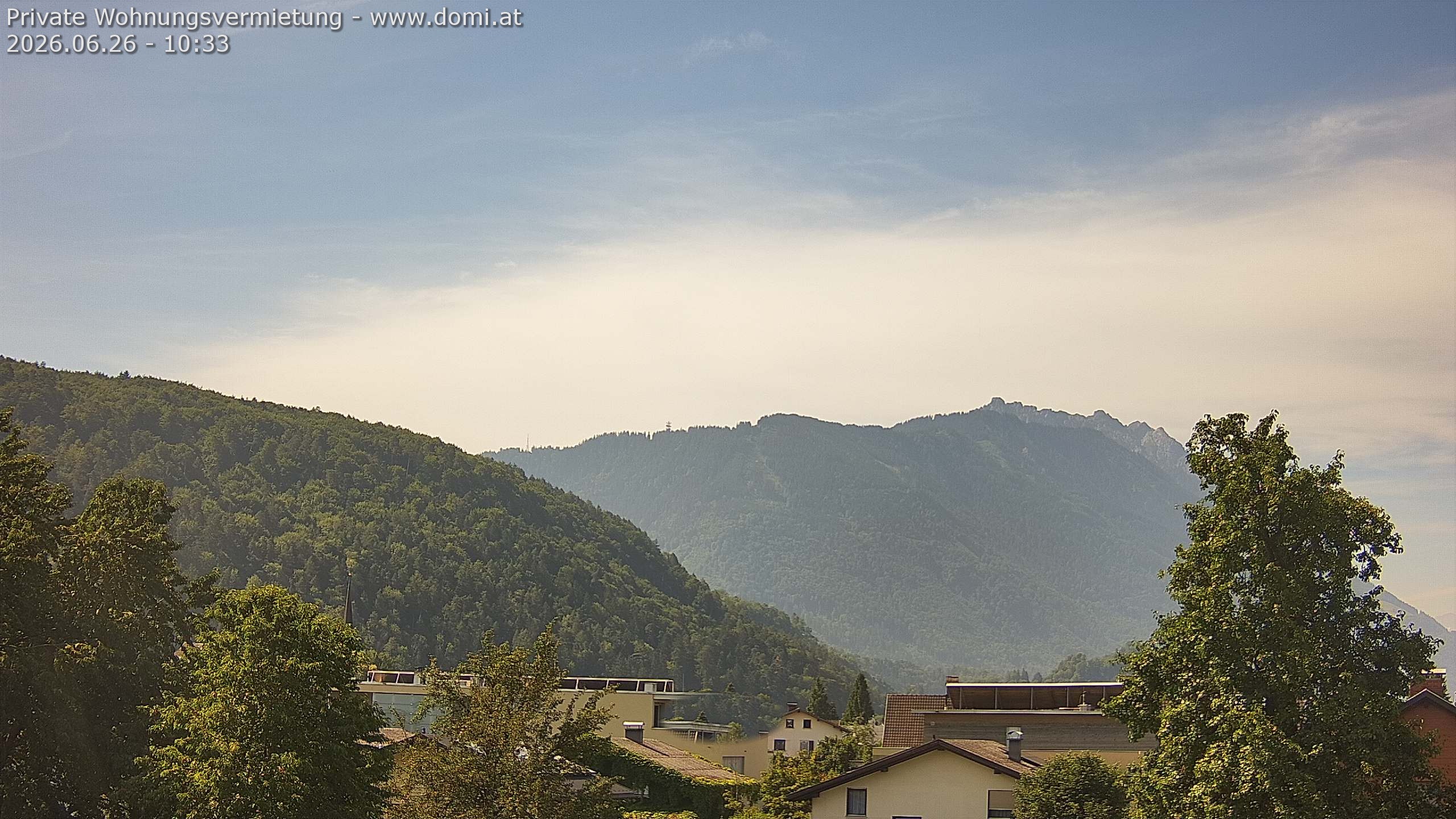 Archiv Foto Webcam Blick über Gisingen bei Feldkirch