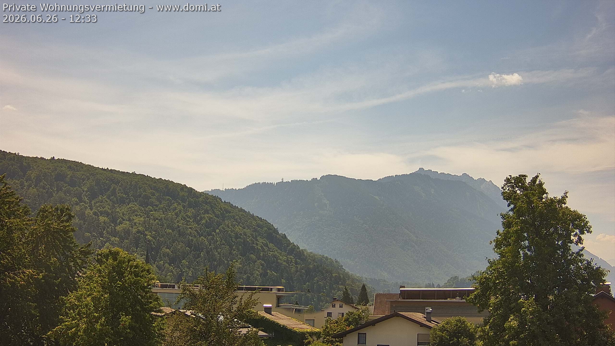 Archiv Foto Webcam Blick über Gisingen bei Feldkirch