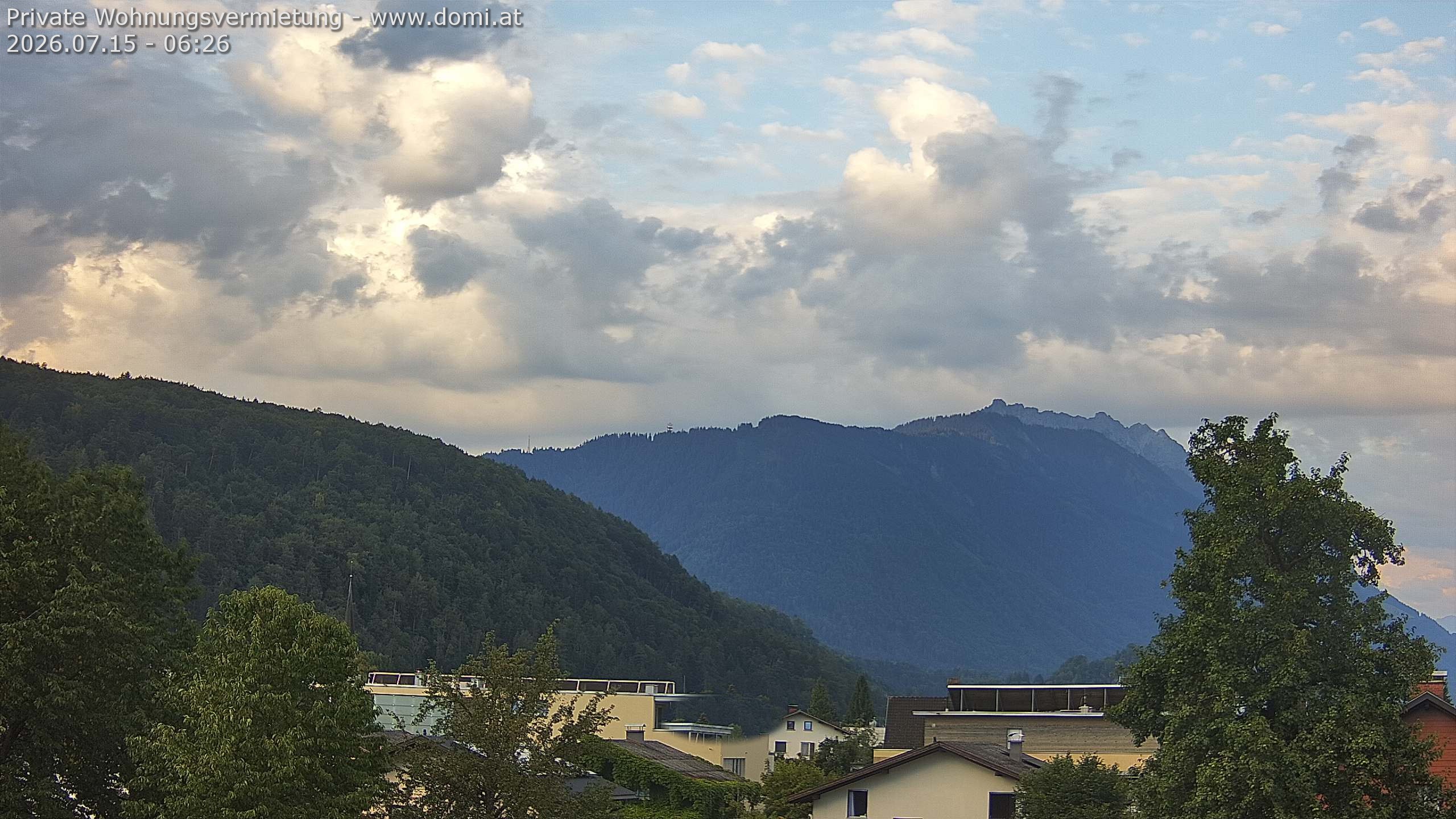 Archiv Foto Webcam Blick über Gisingen bei Feldkirch