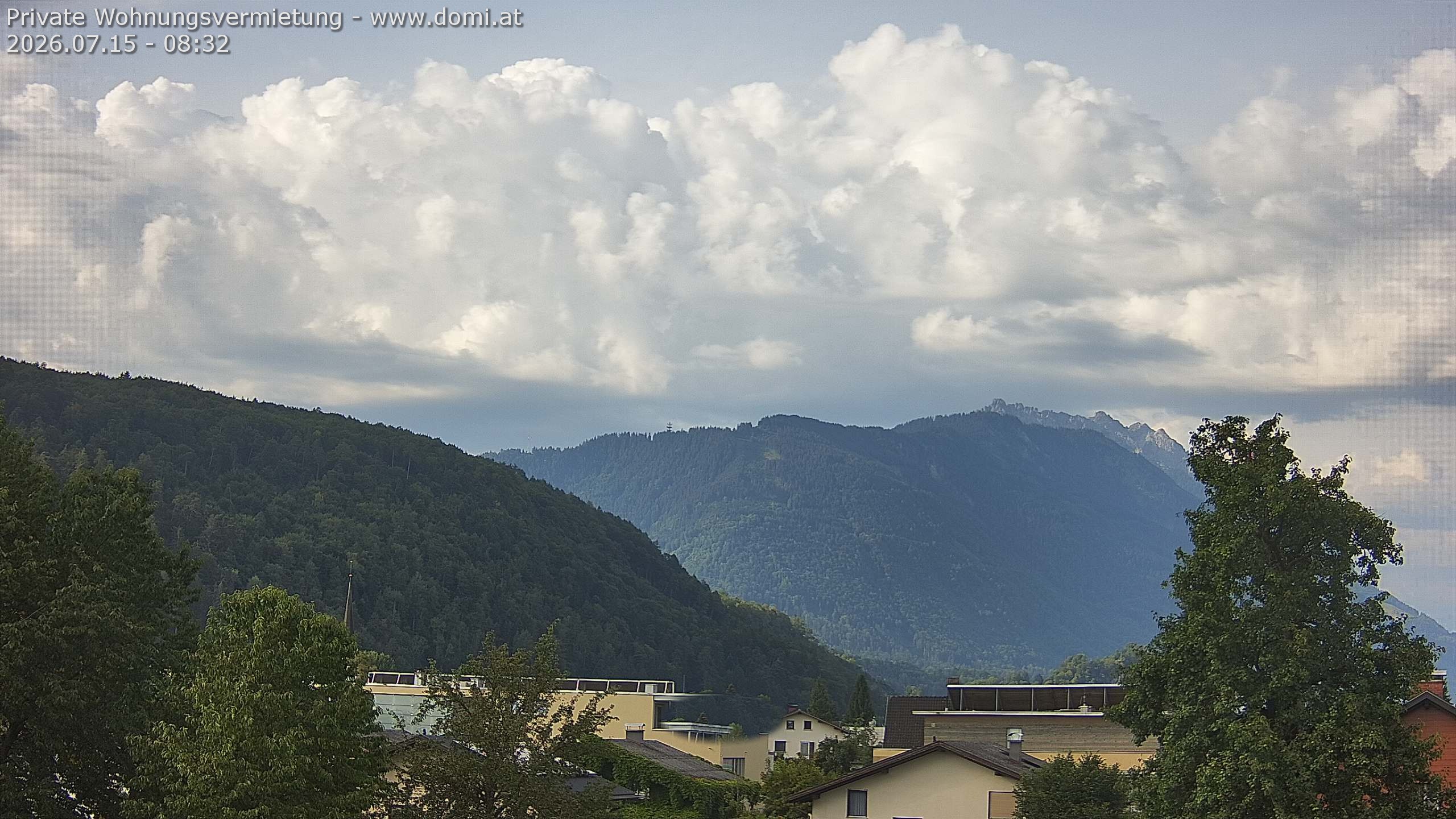 Archiv Foto Webcam Blick über Gisingen bei Feldkirch