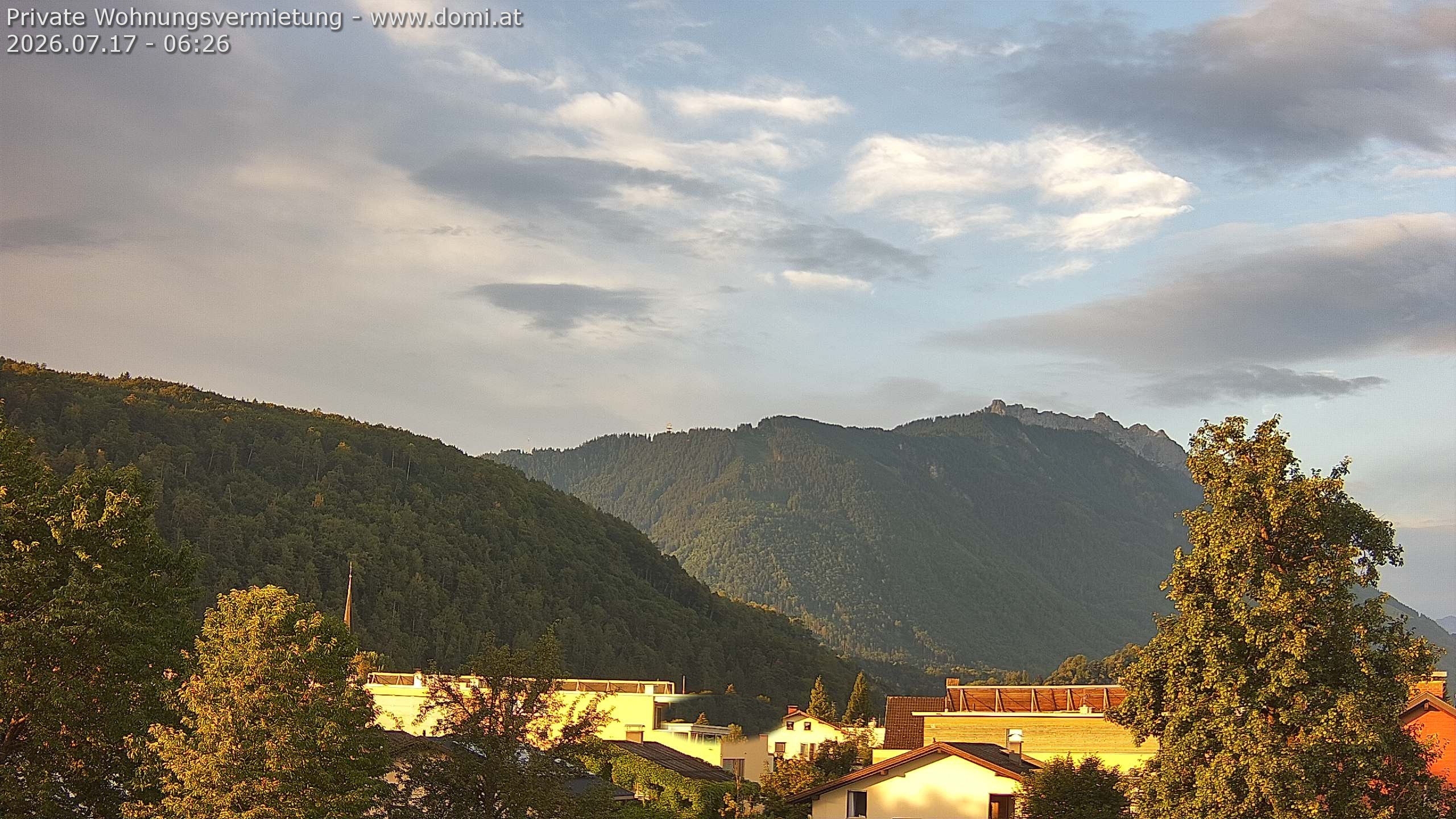 Archived image Webcam View over Gisingen in Feldkirch