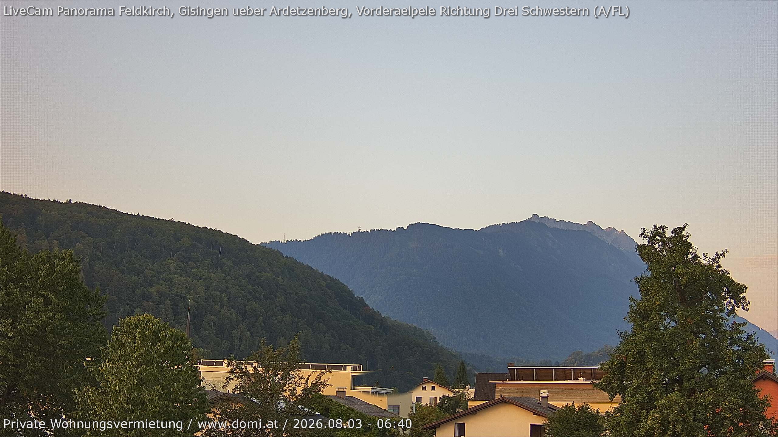 Archiv Foto Webcam Blick über Gisingen bei Feldkirch
