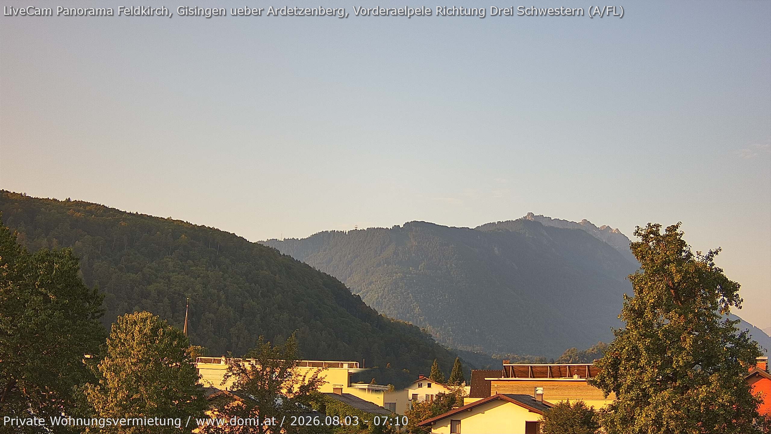 Archiv Foto Webcam Blick über Gisingen bei Feldkirch