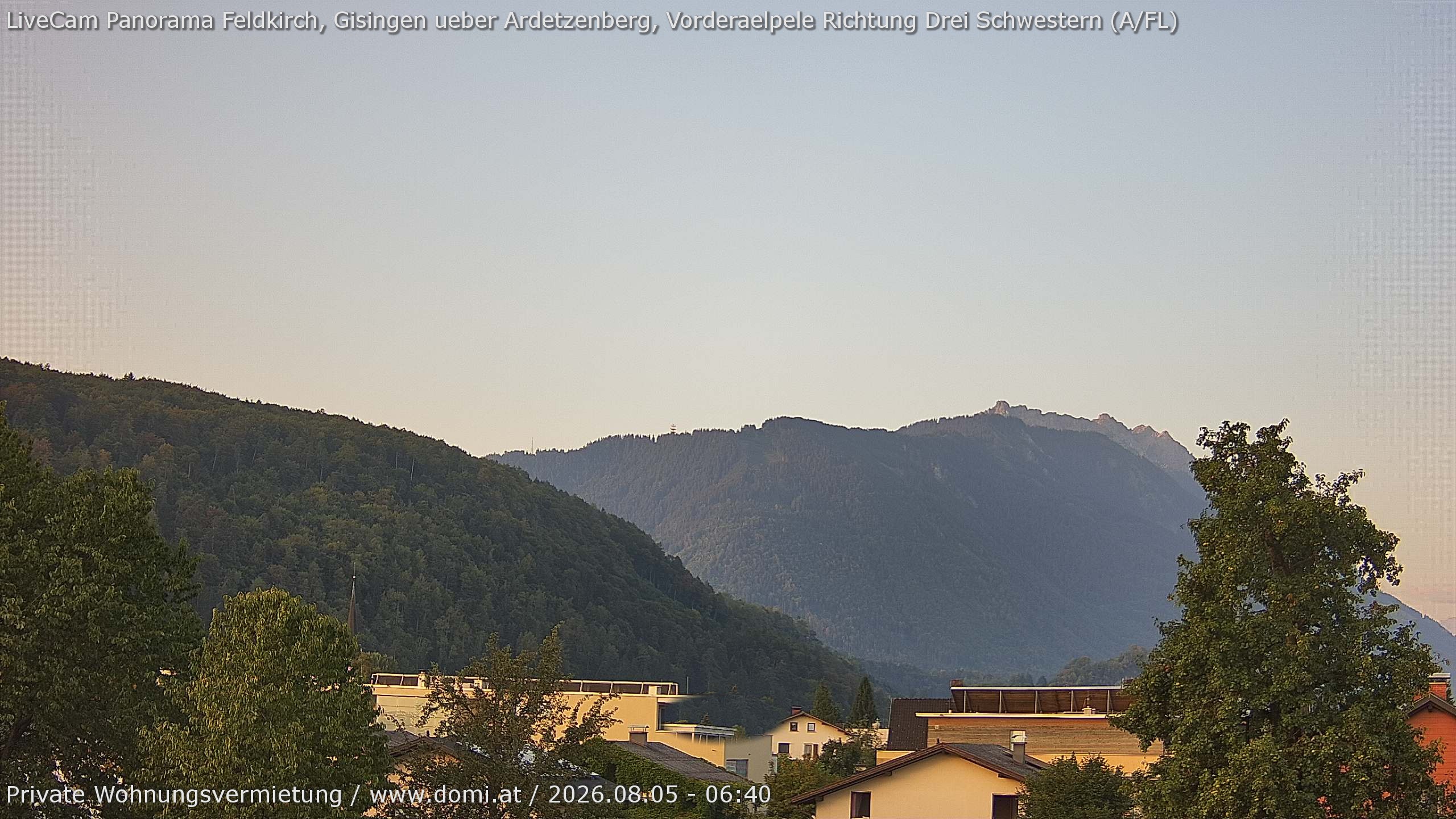 Archived image Webcam View over Gisingen in Feldkirch
