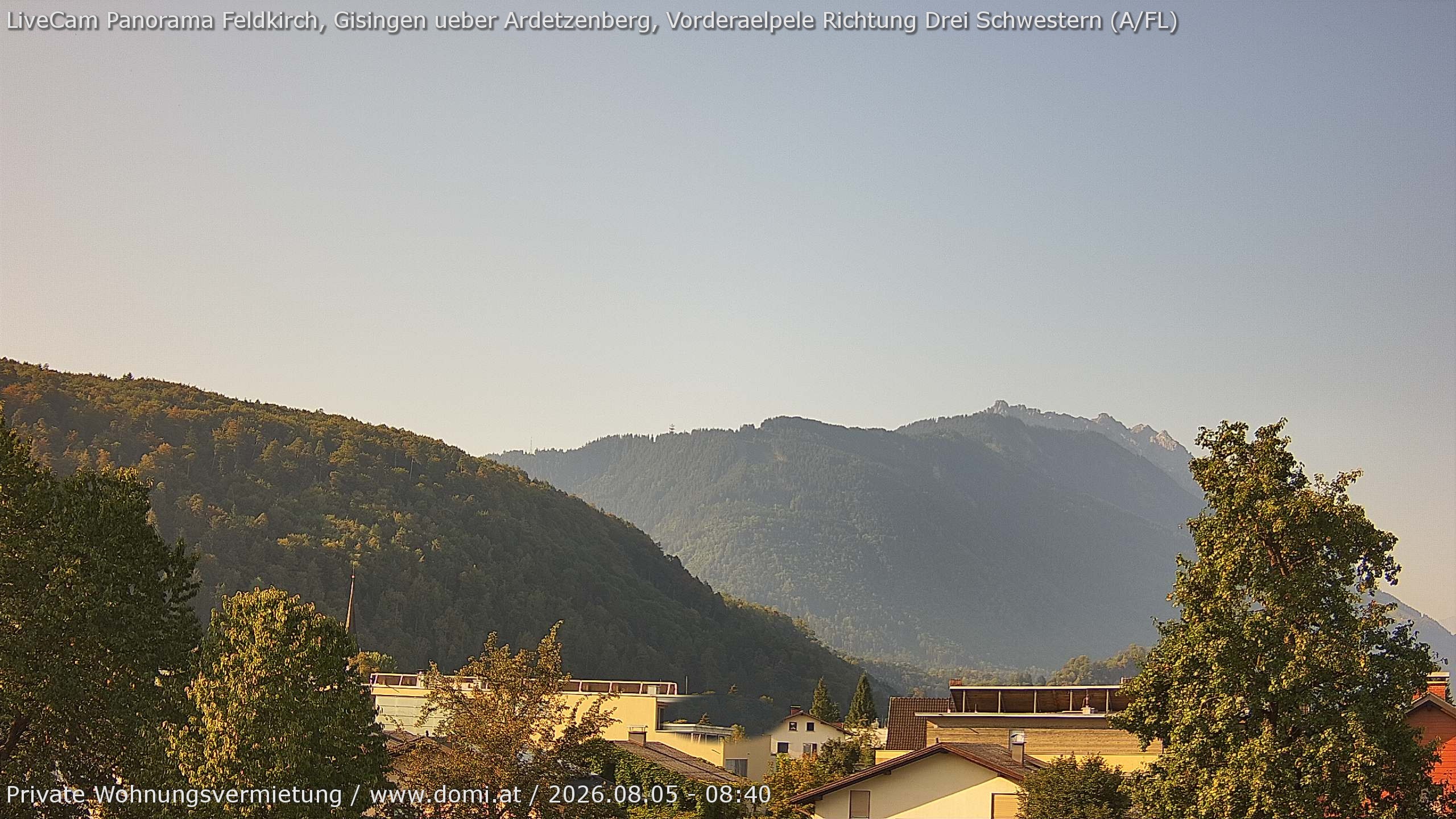 Archived image Webcam View over Gisingen in Feldkirch