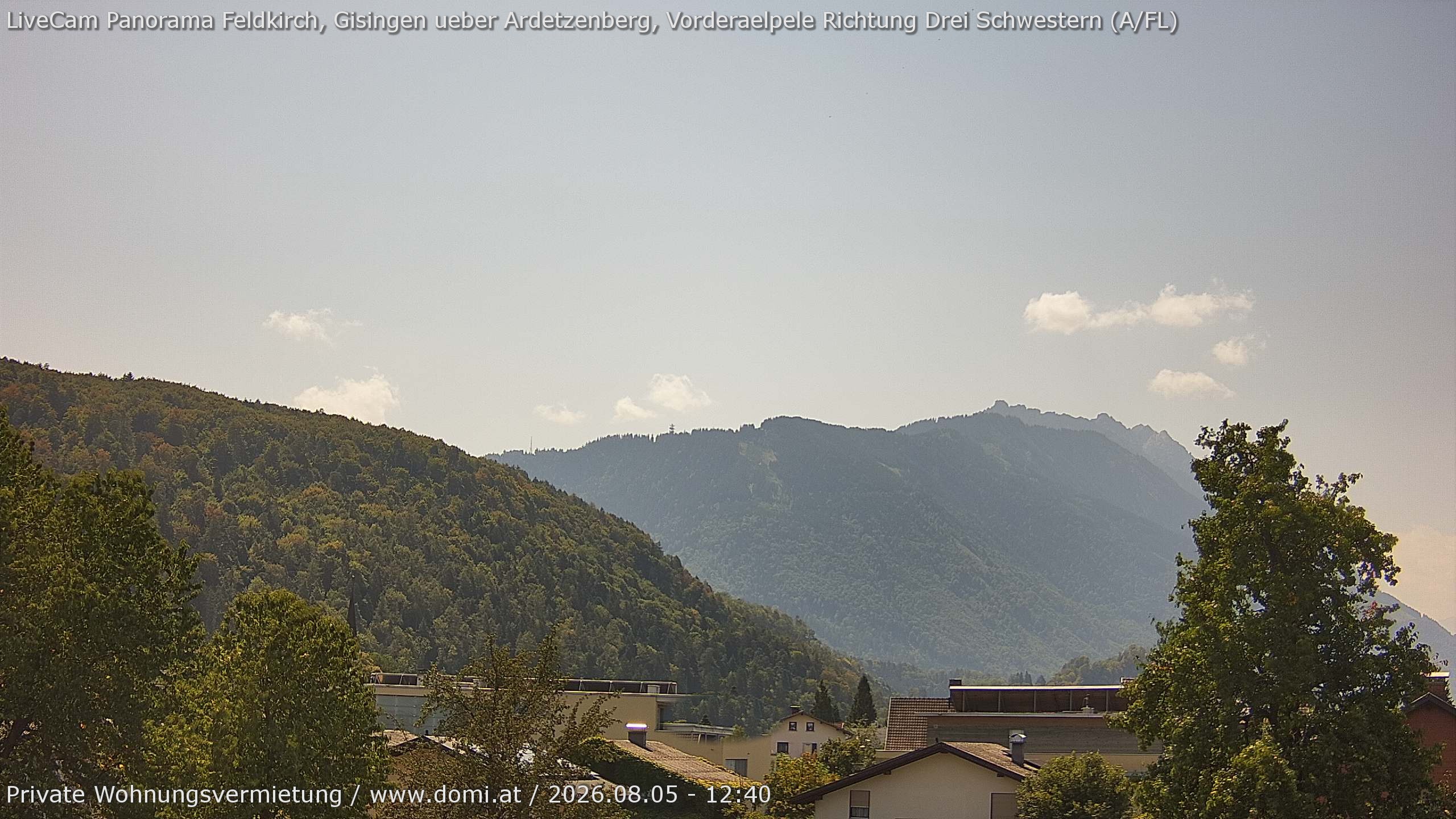Archived image Webcam View over Gisingen in Feldkirch