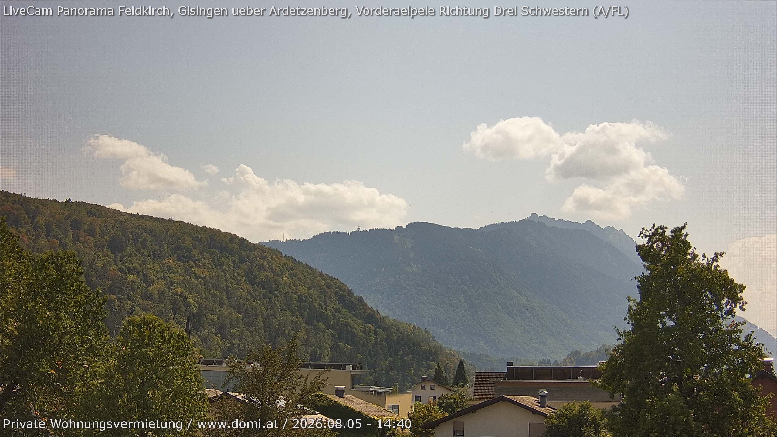 Archiv Foto Webcam Blick über Gisingen bei Feldkirch
