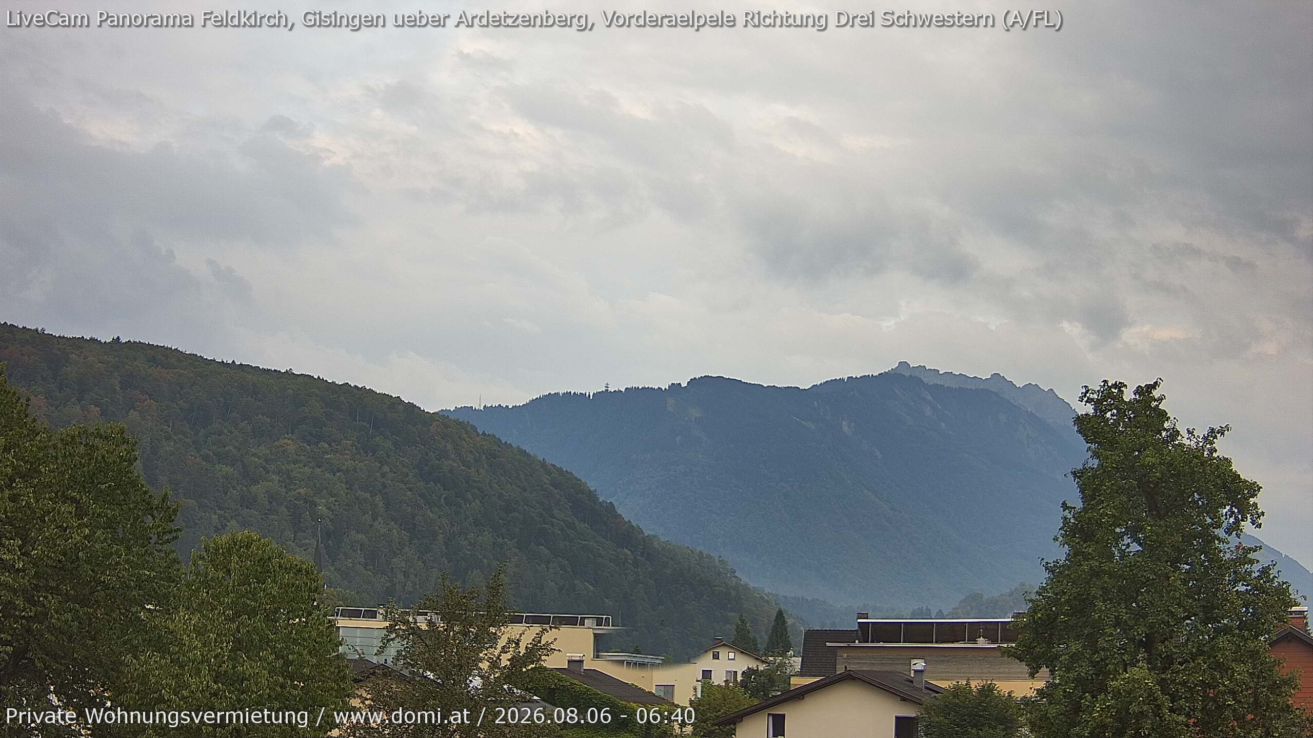 Archiv Foto Webcam Blick über Gisingen bei Feldkirch