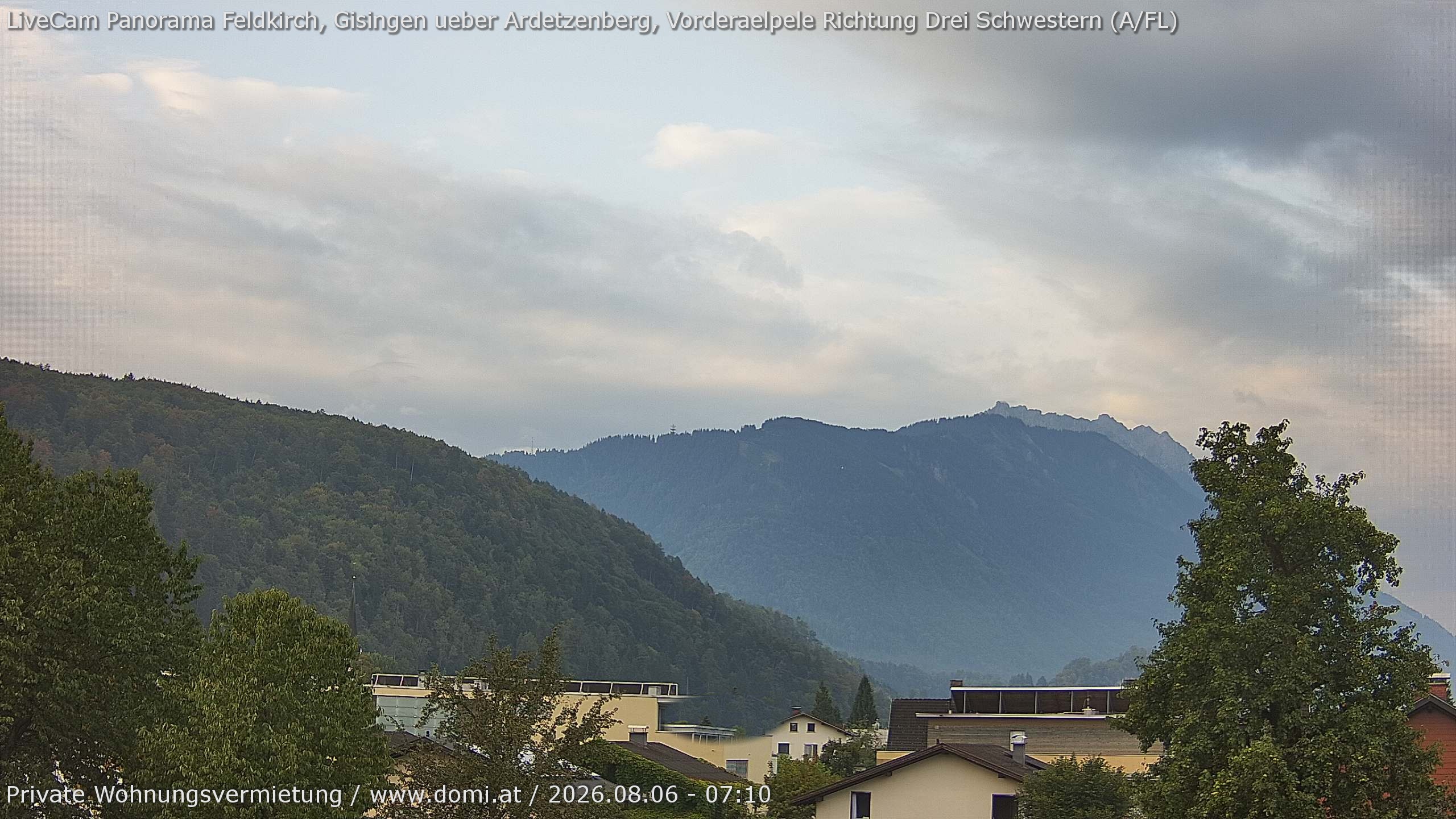 Archiv Foto Webcam Blick über Gisingen bei Feldkirch