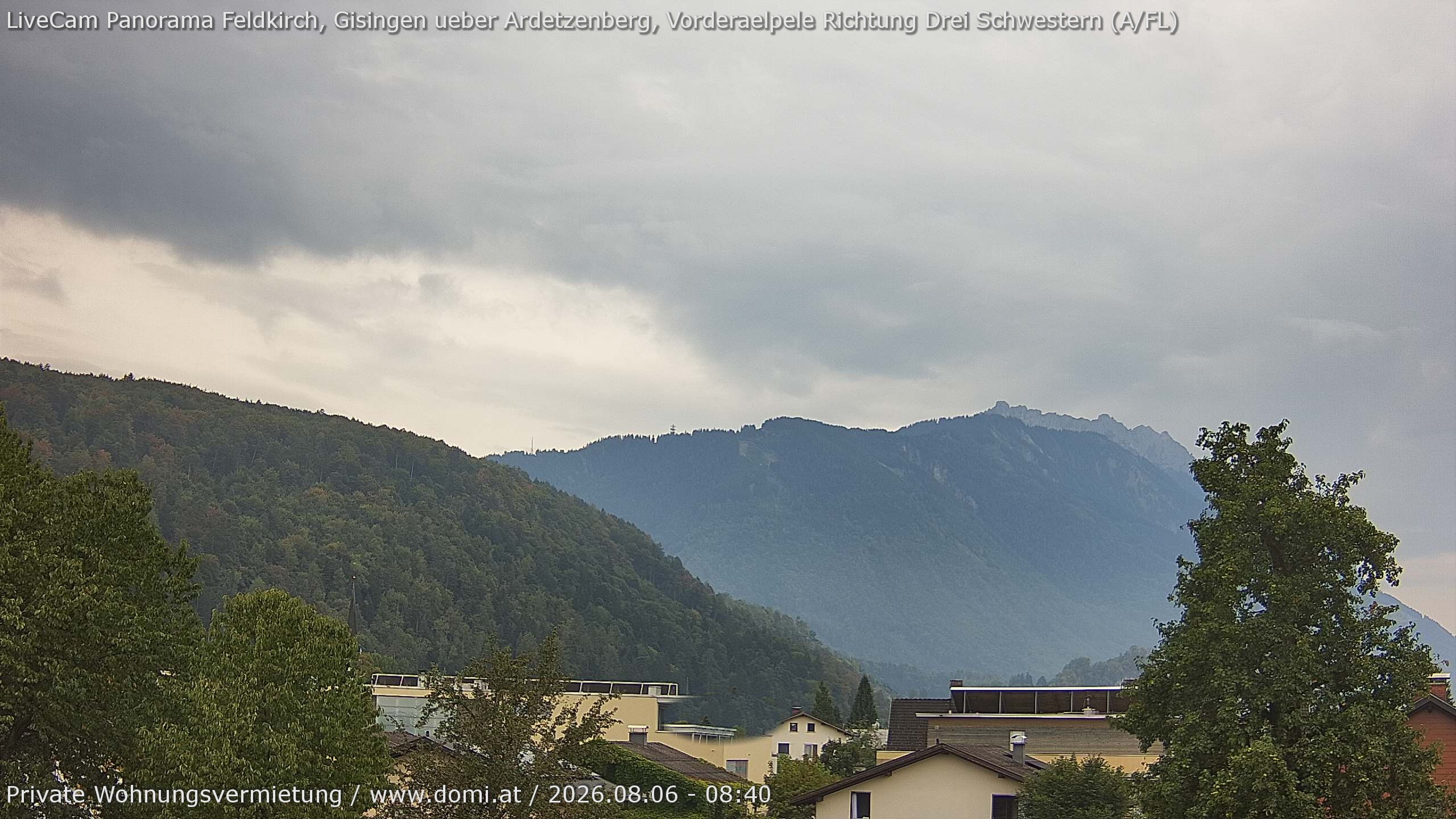 Archiv Foto Webcam Blick über Gisingen bei Feldkirch