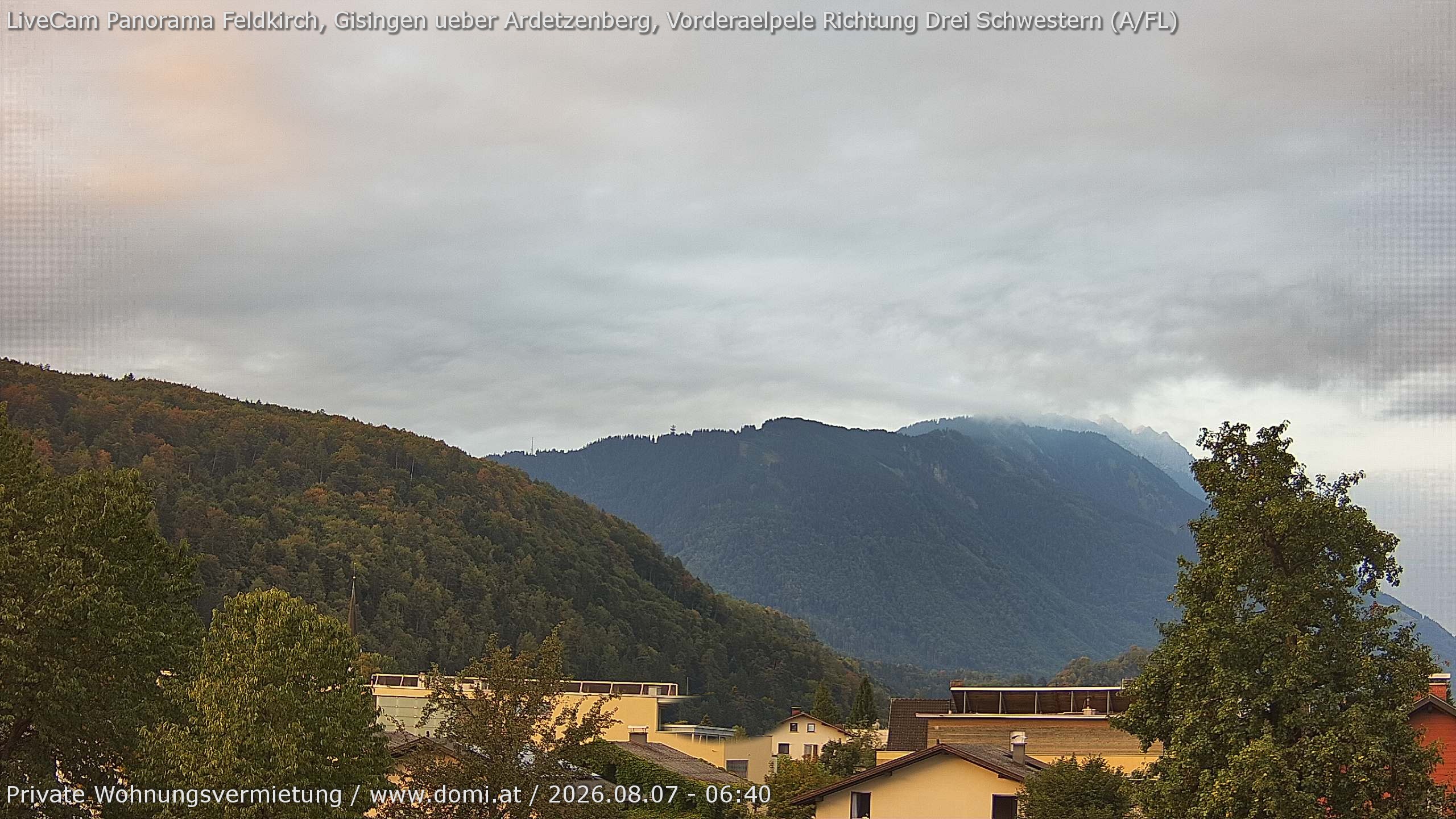 Archived image Webcam View over Gisingen in Feldkirch