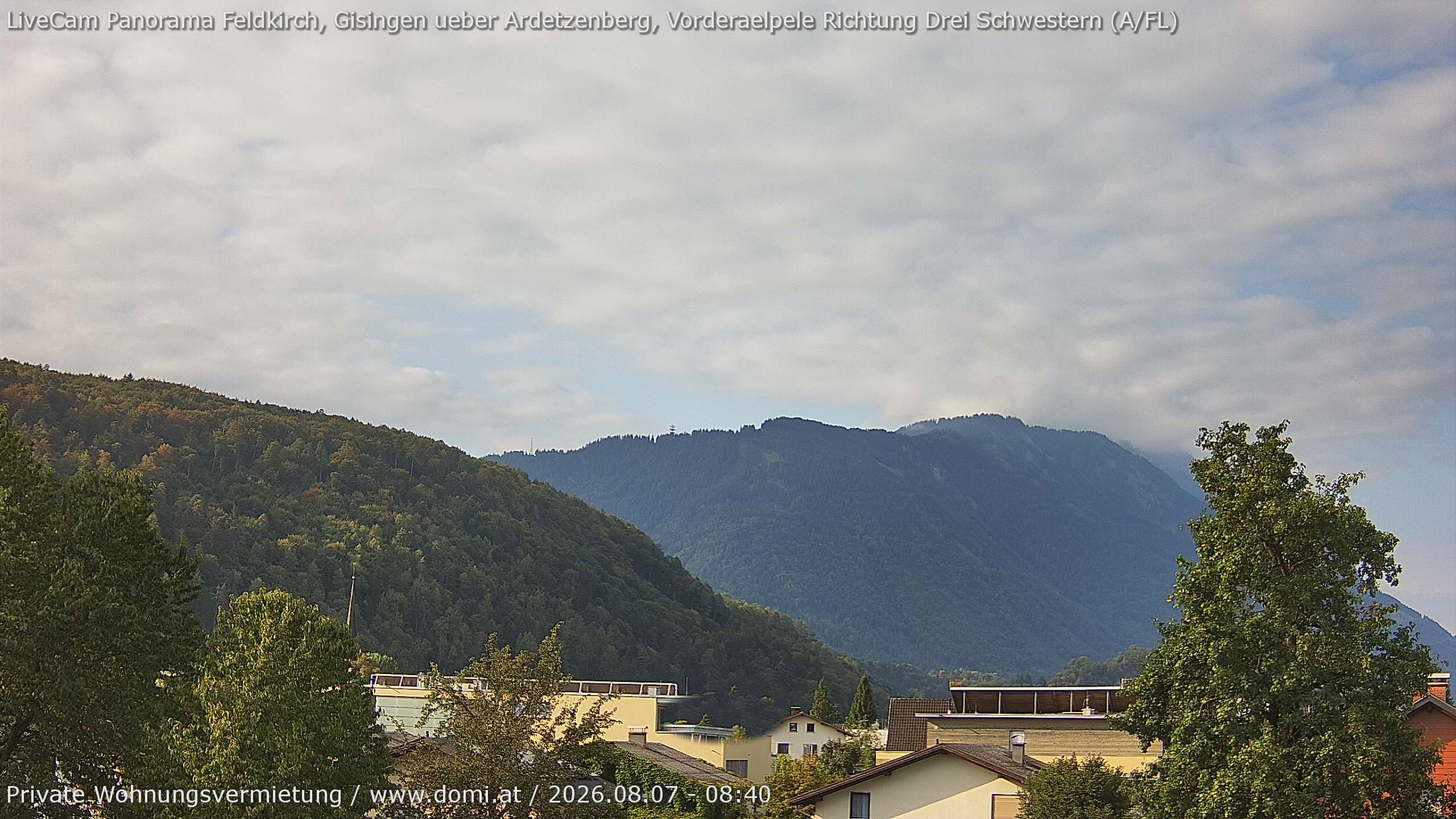 Archived image Webcam View over Gisingen in Feldkirch