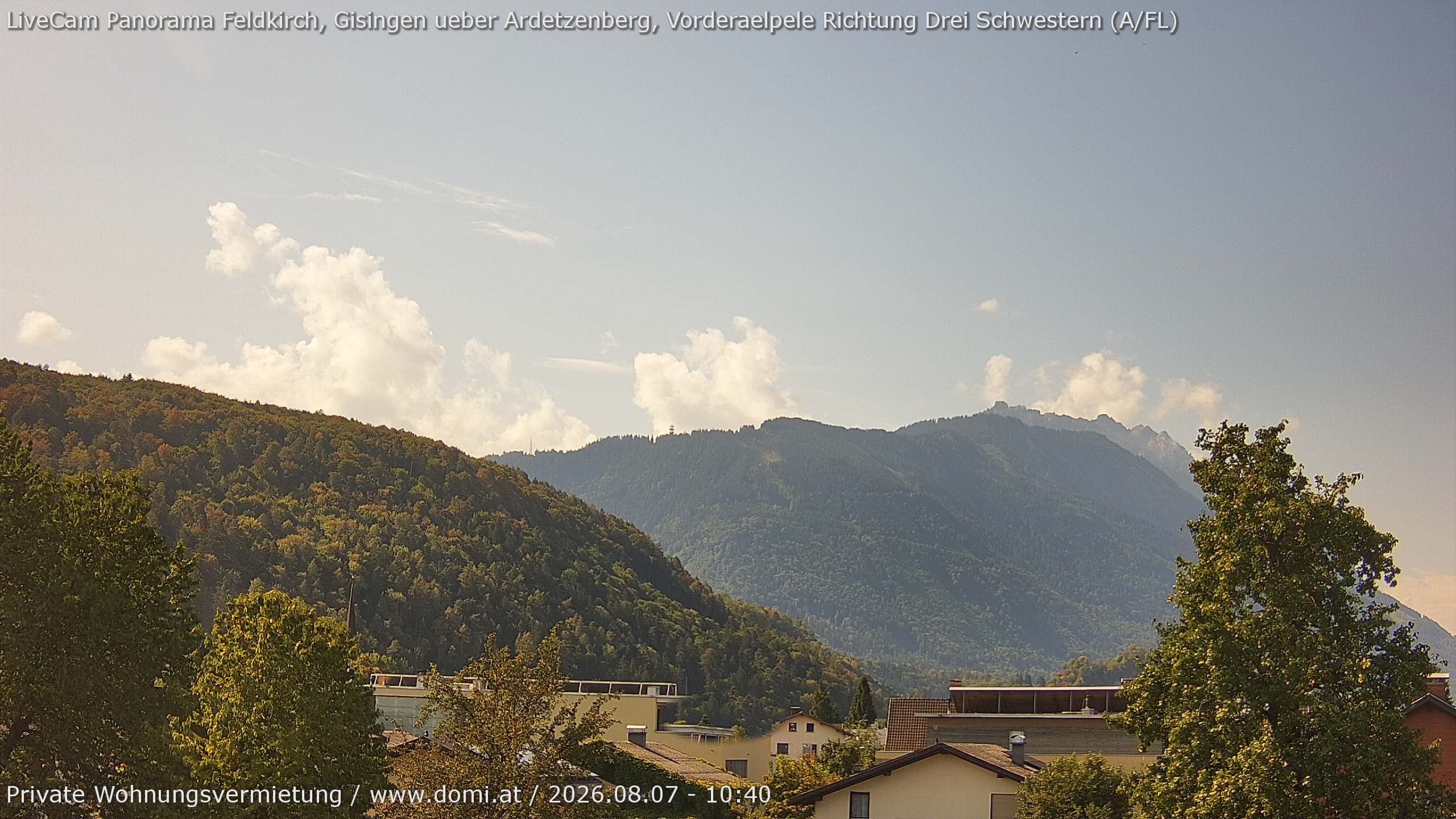 Archived image Webcam View over Gisingen in Feldkirch
